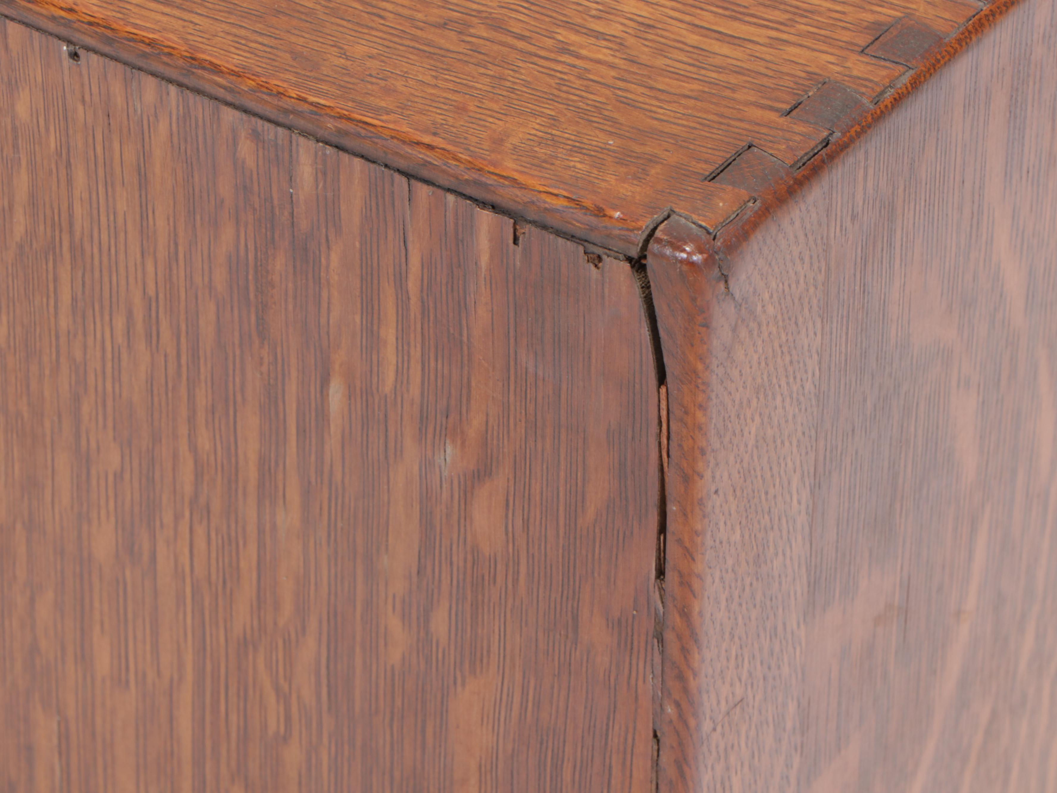 Macey Quartersawn Oak Four-Drawer Card File, Early 20th Century