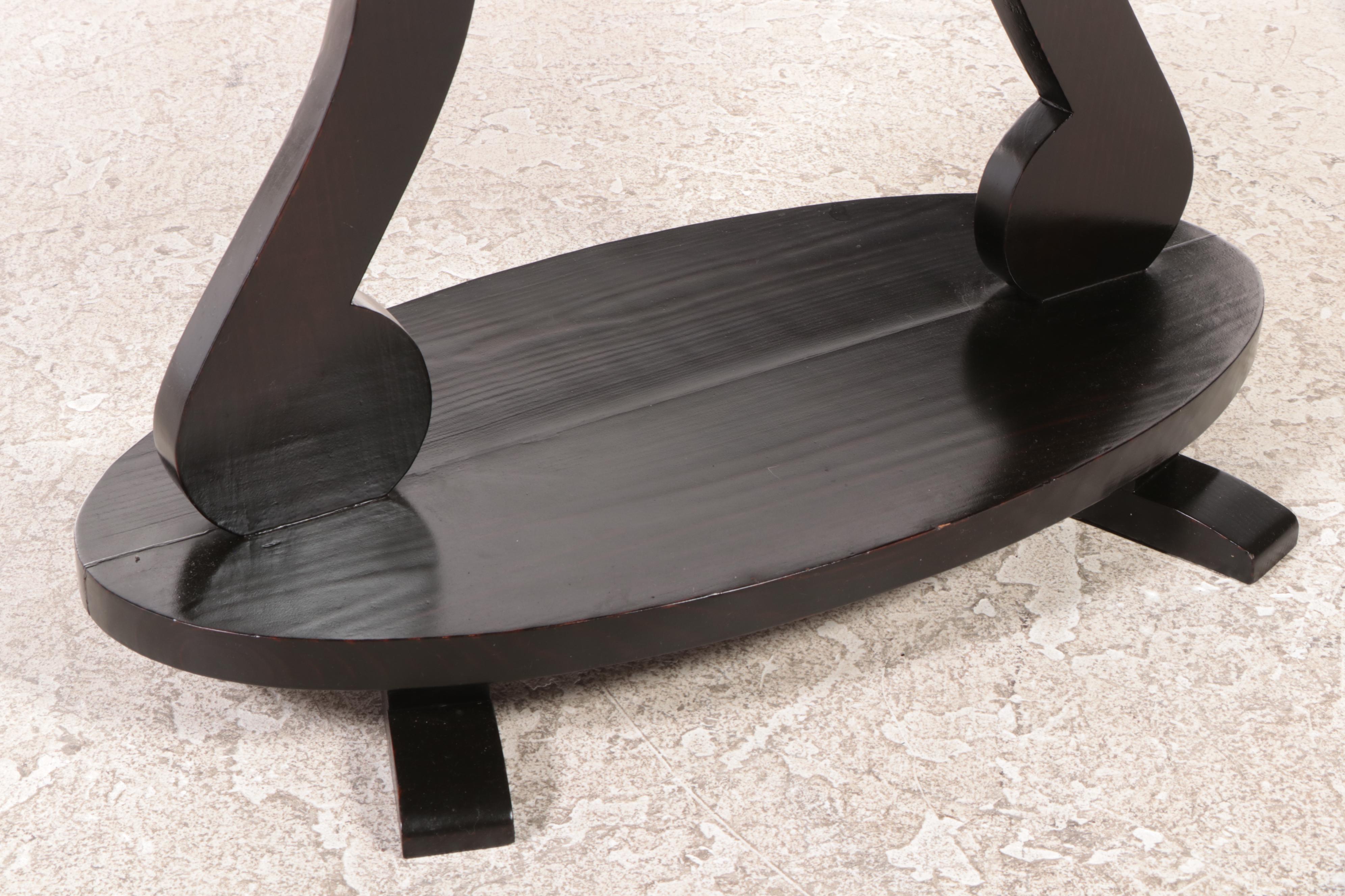 American Empire Style Ebonized and Parcel-Gilt Console Table