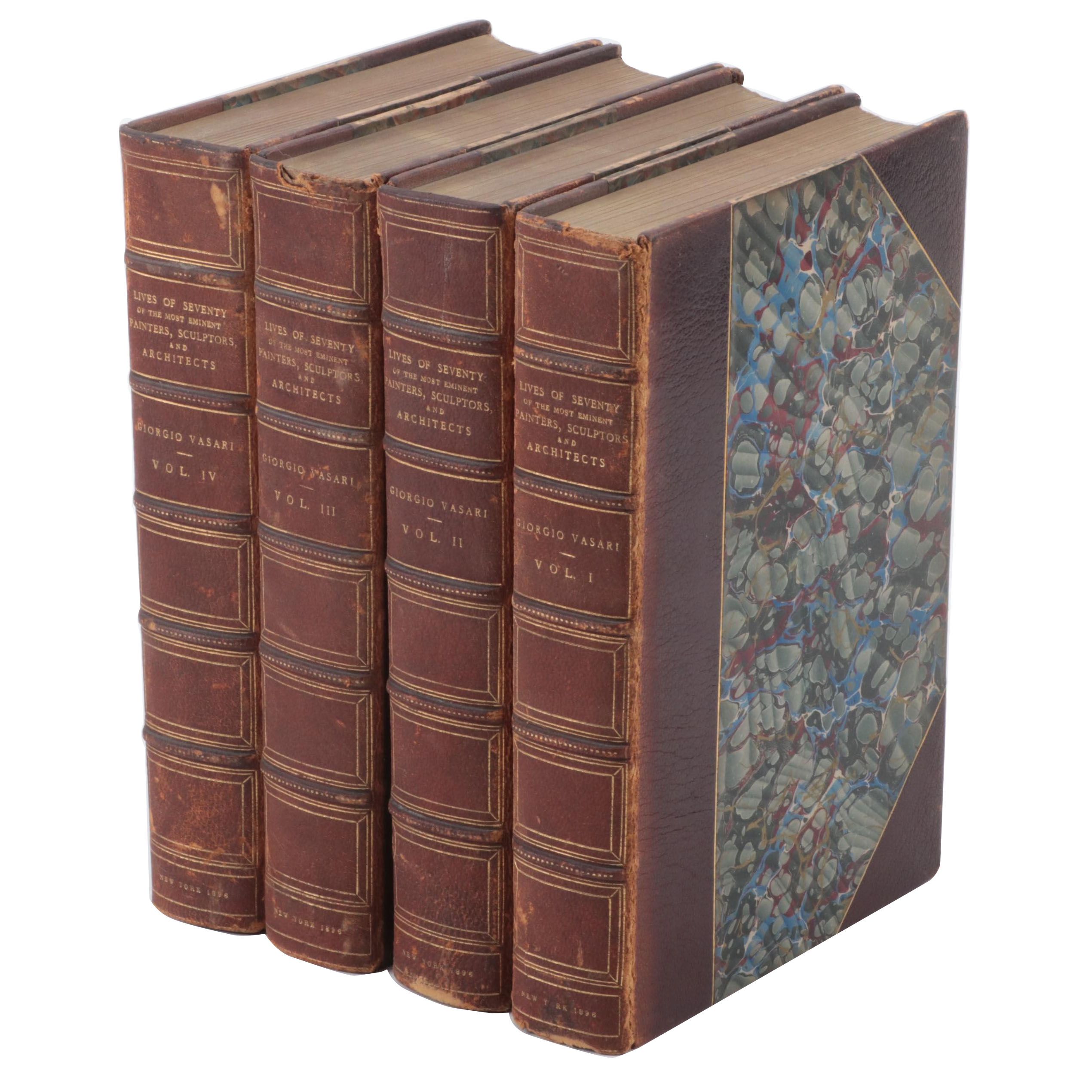 "Lives of Seventy of the Most Eminent Painters" Four-Volume Set, 1896