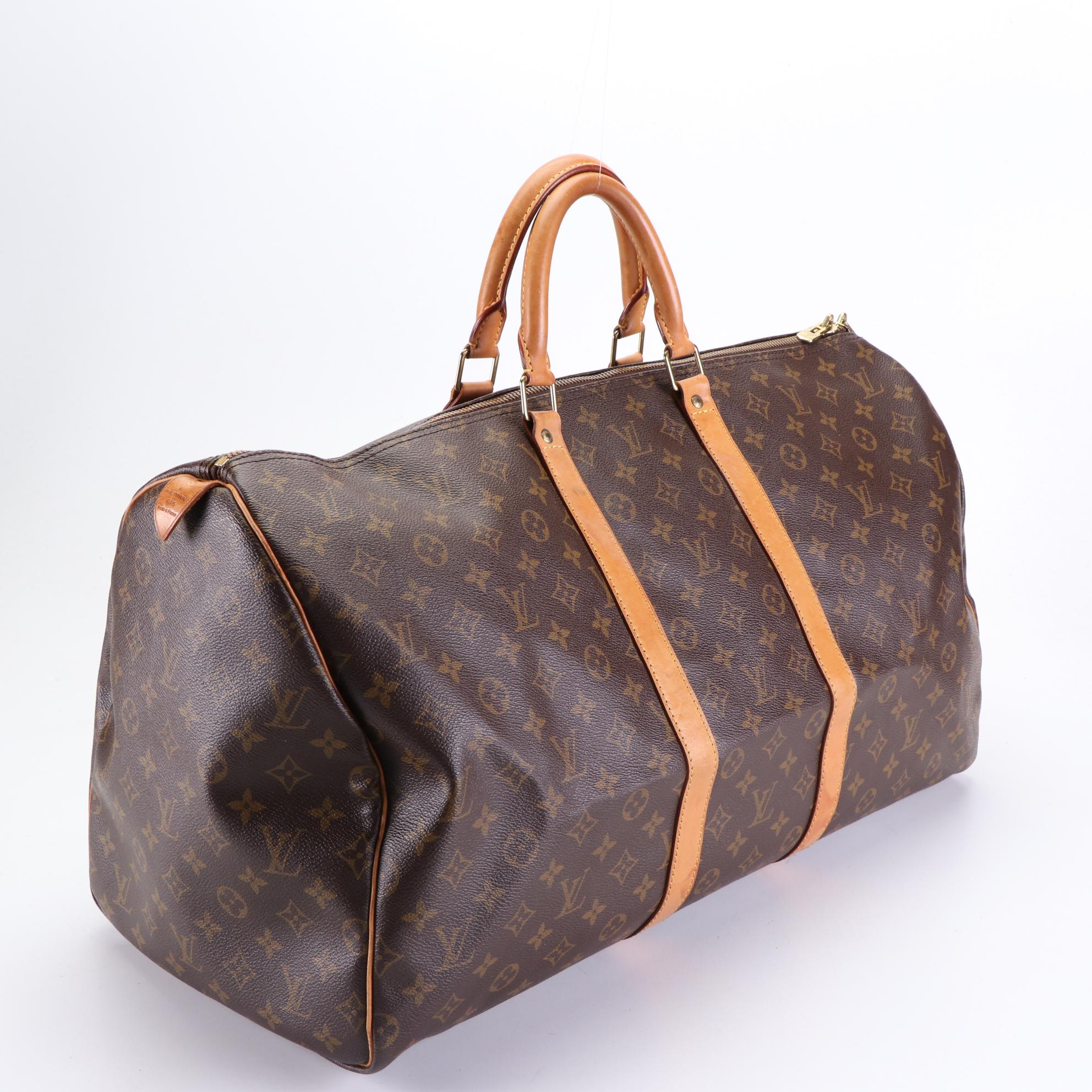 Louis Vuitton Keepall 55 in Monogram Canvas and Vachetta Leather