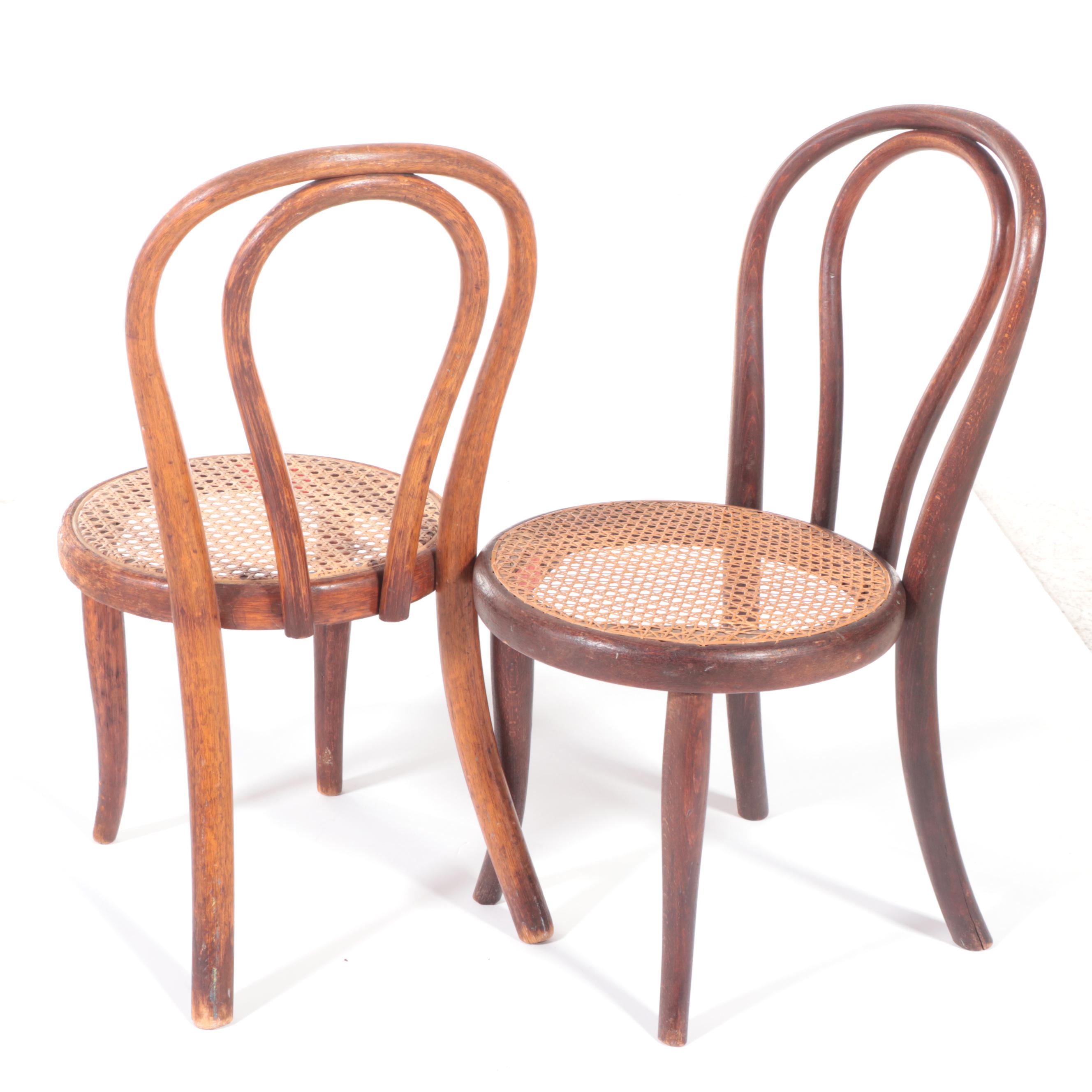 Two Thonet Style Bentwood Child's Side Chairs, circa 1900