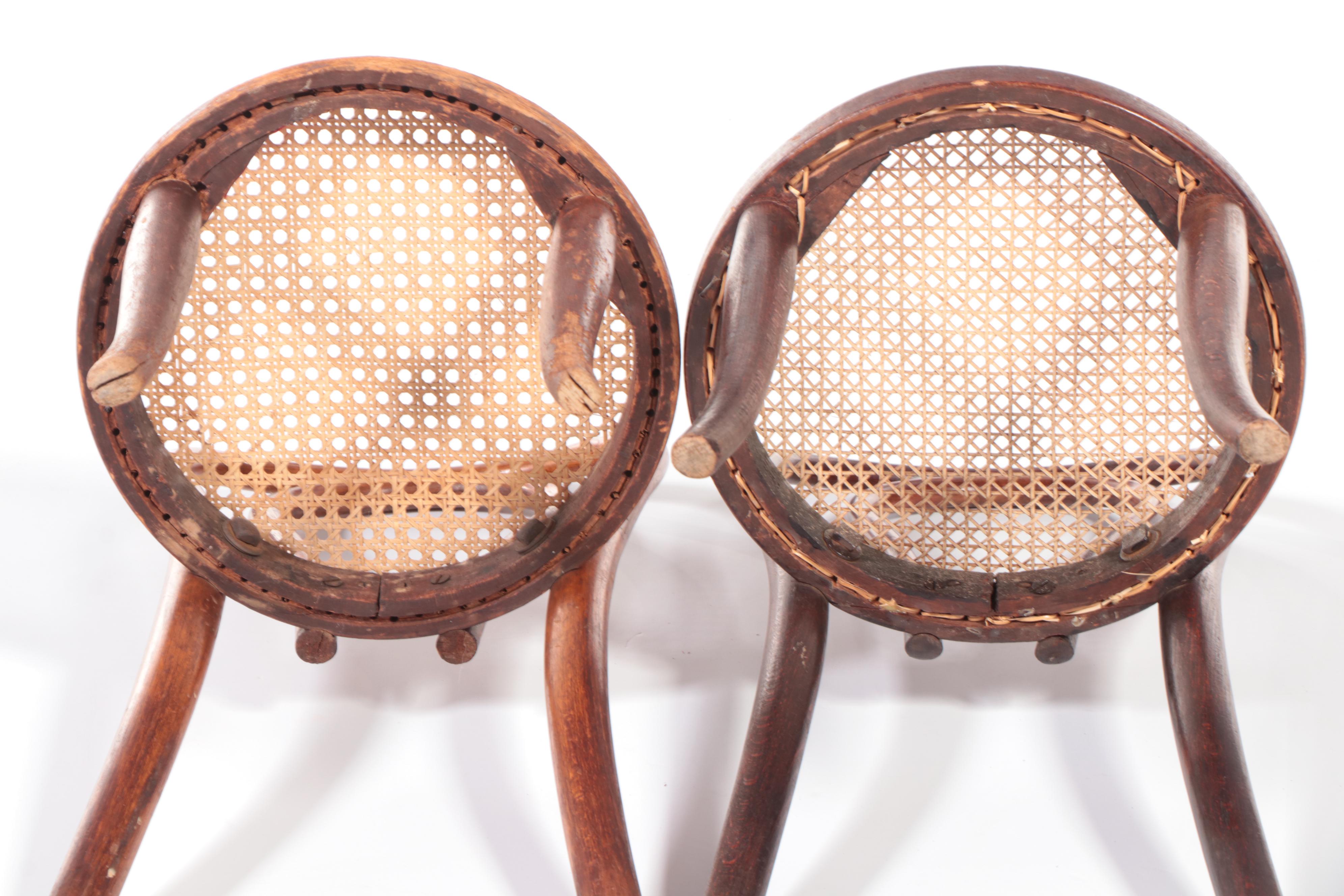 Two Thonet Style Bentwood Child's Side Chairs, circa 1900