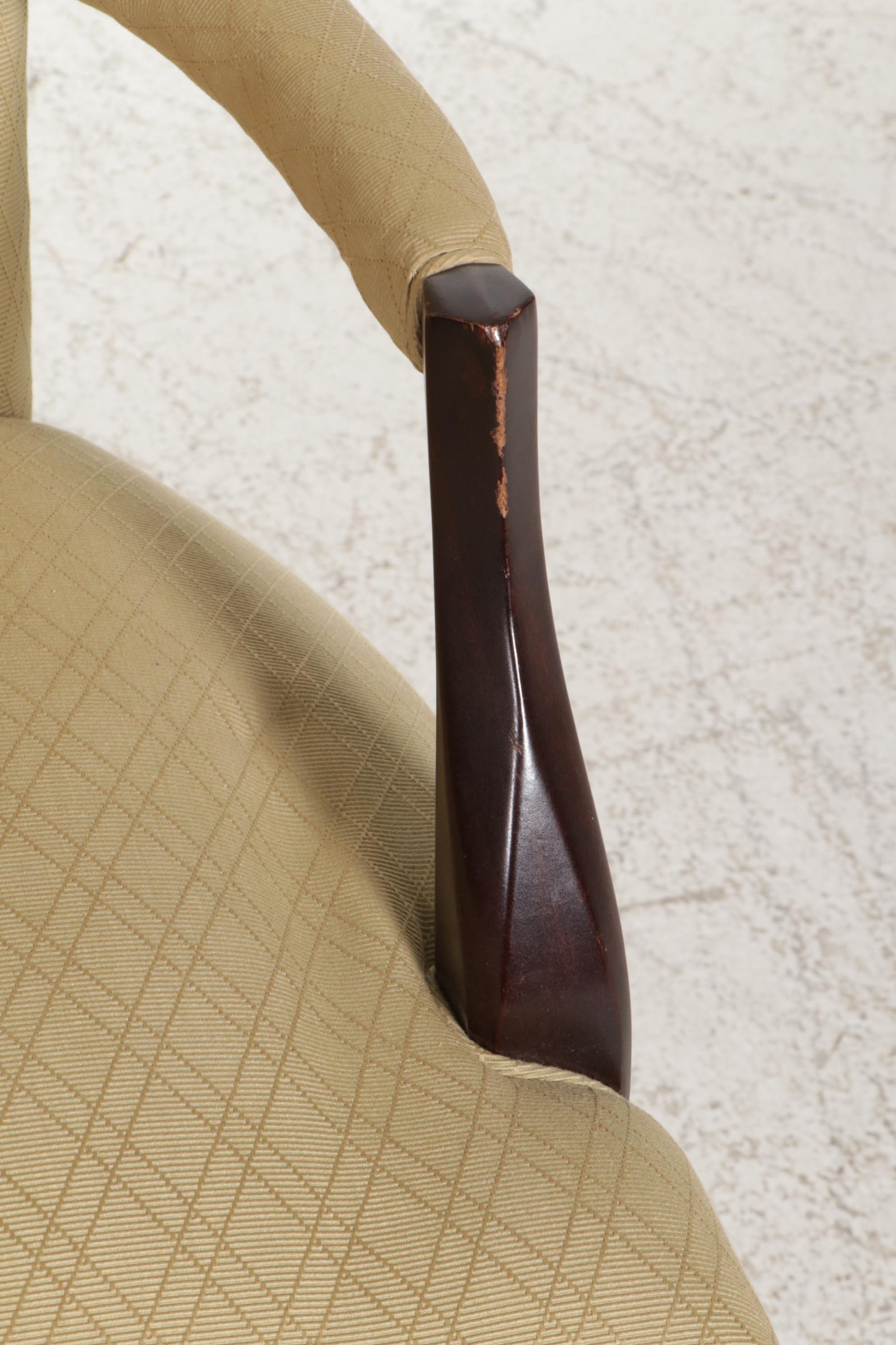 Pair of Barbara Barry for Baker Art Deco Style Armchairs