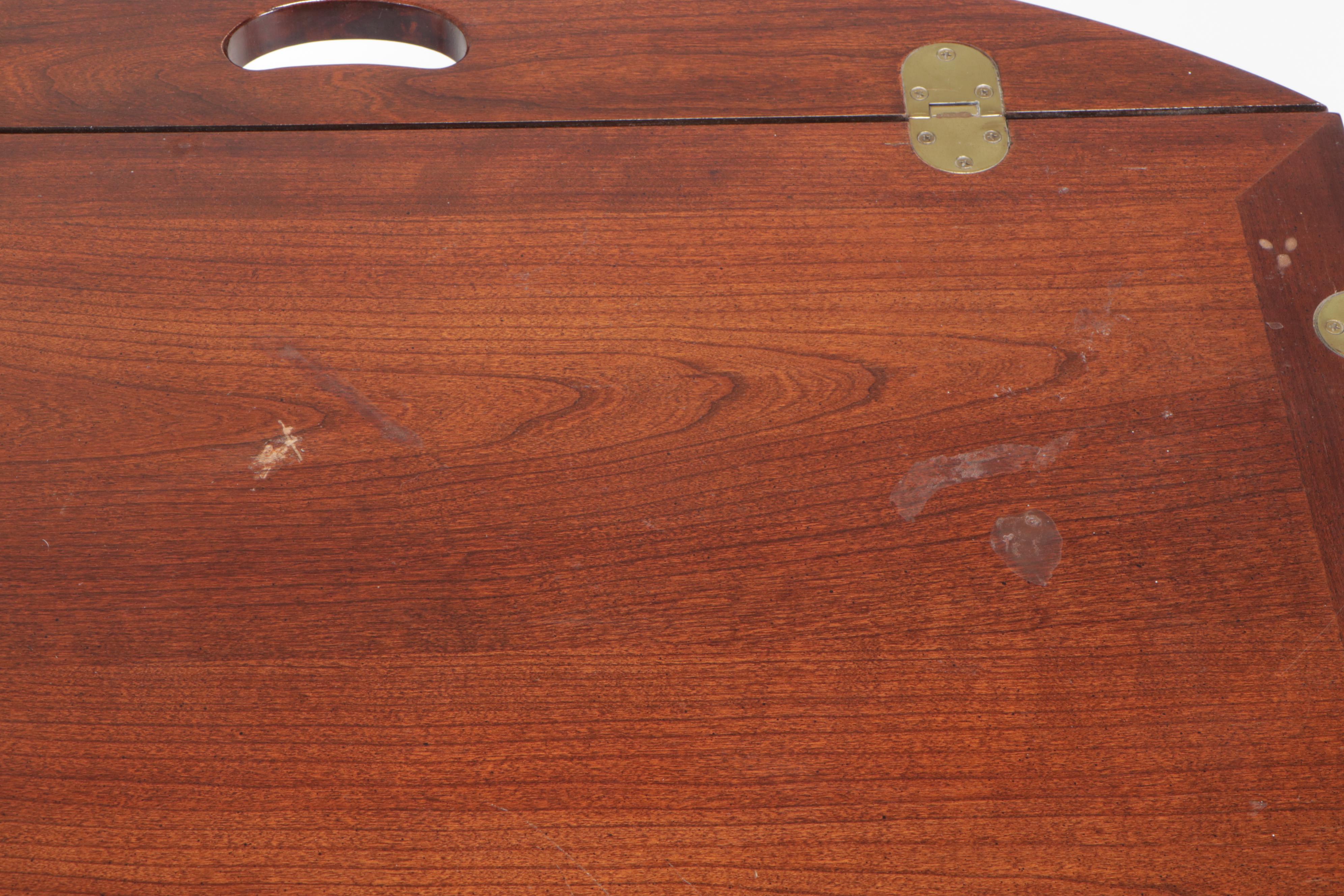 Thomasville Chippendale Style Cherrywood Butler's Tray Coffee Table