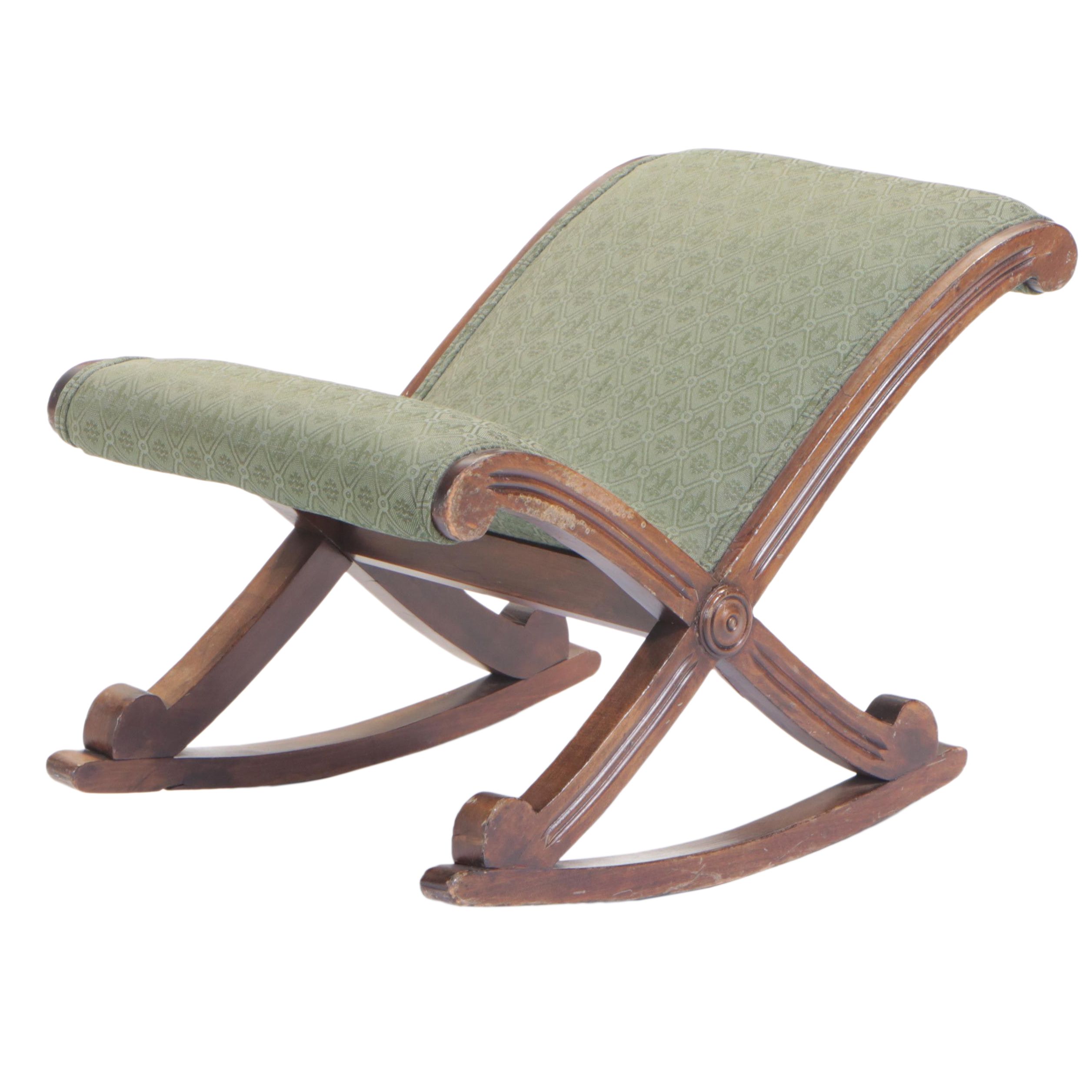 Victorian Birch Gout Stool, Late 19th Century