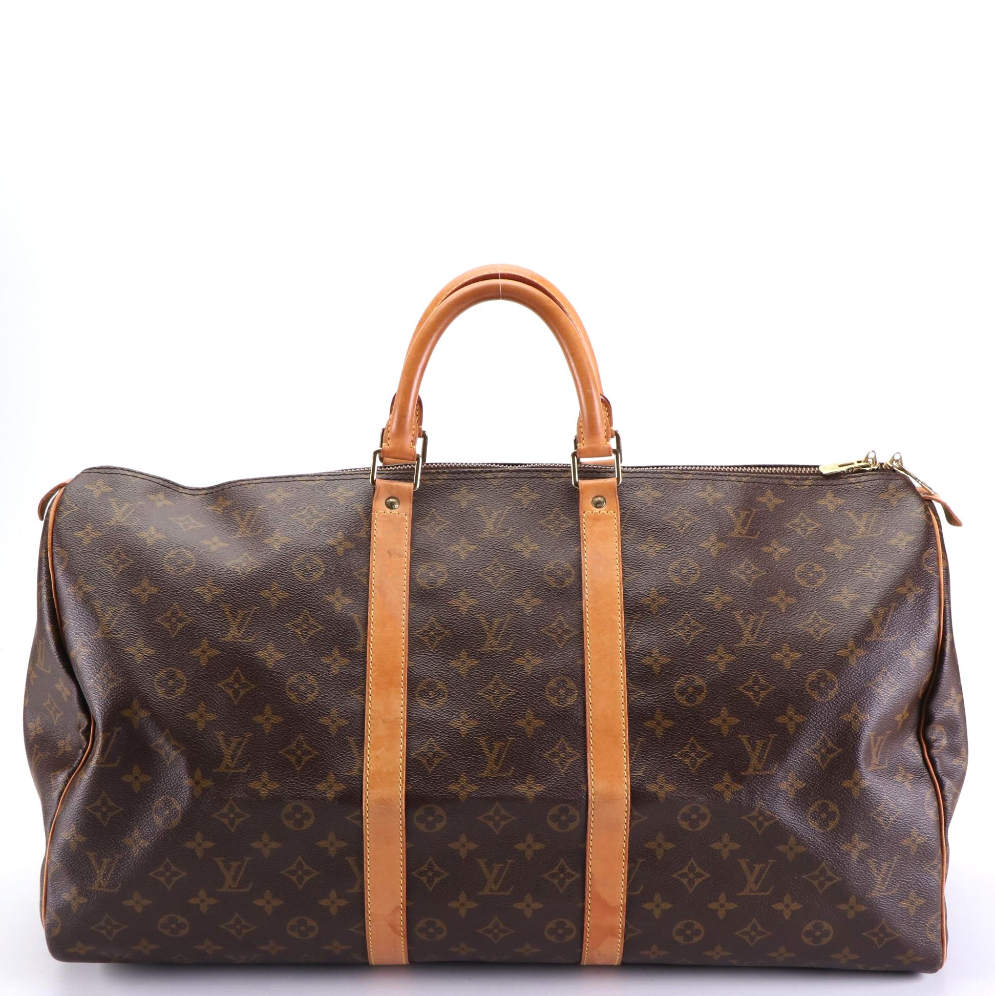 Louis Vuitton Keepall 55 in Monogram Canvas and Vachetta Leather