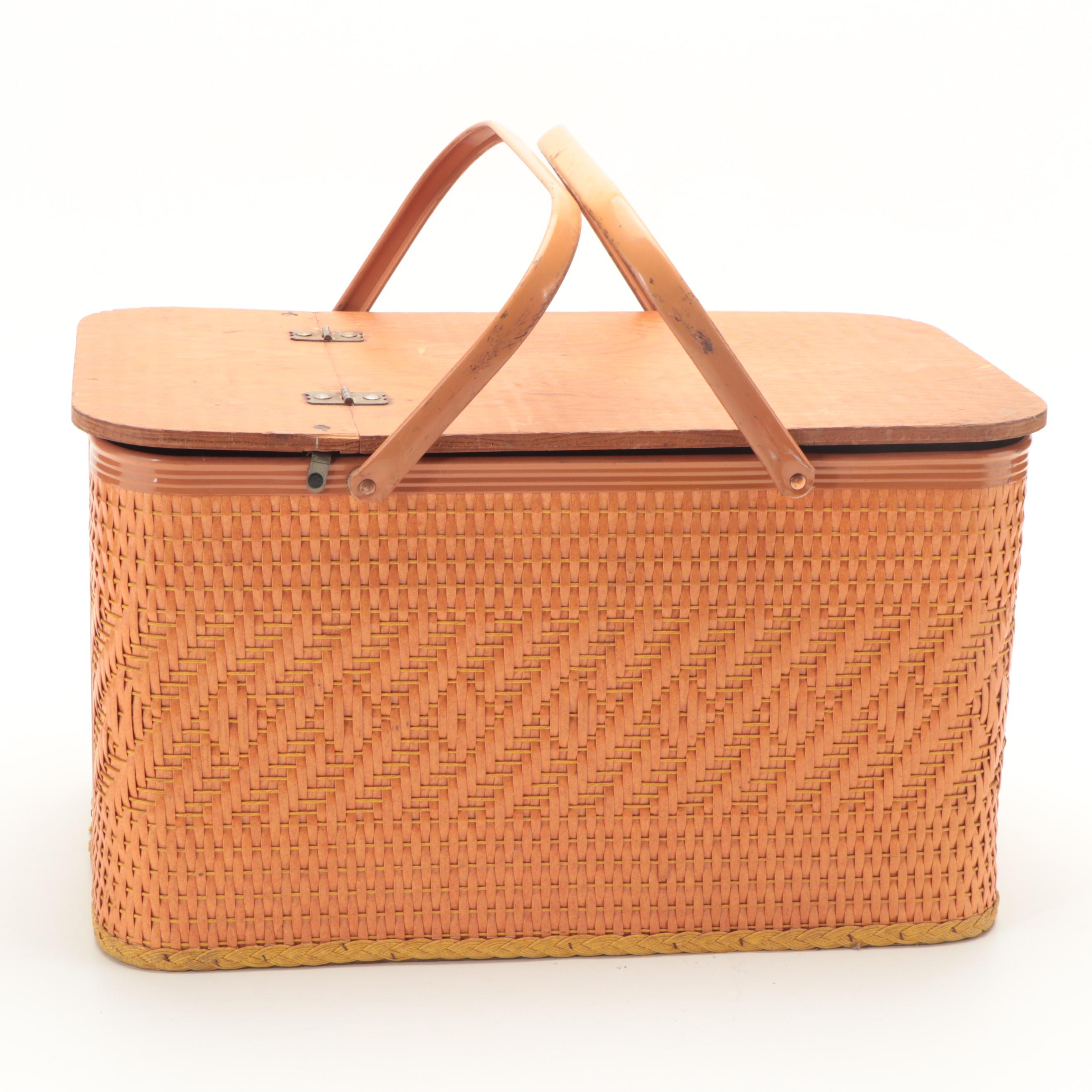Redmon Picnic Basket with Longaberger Kiddie Purse and Royce Hanging Basket