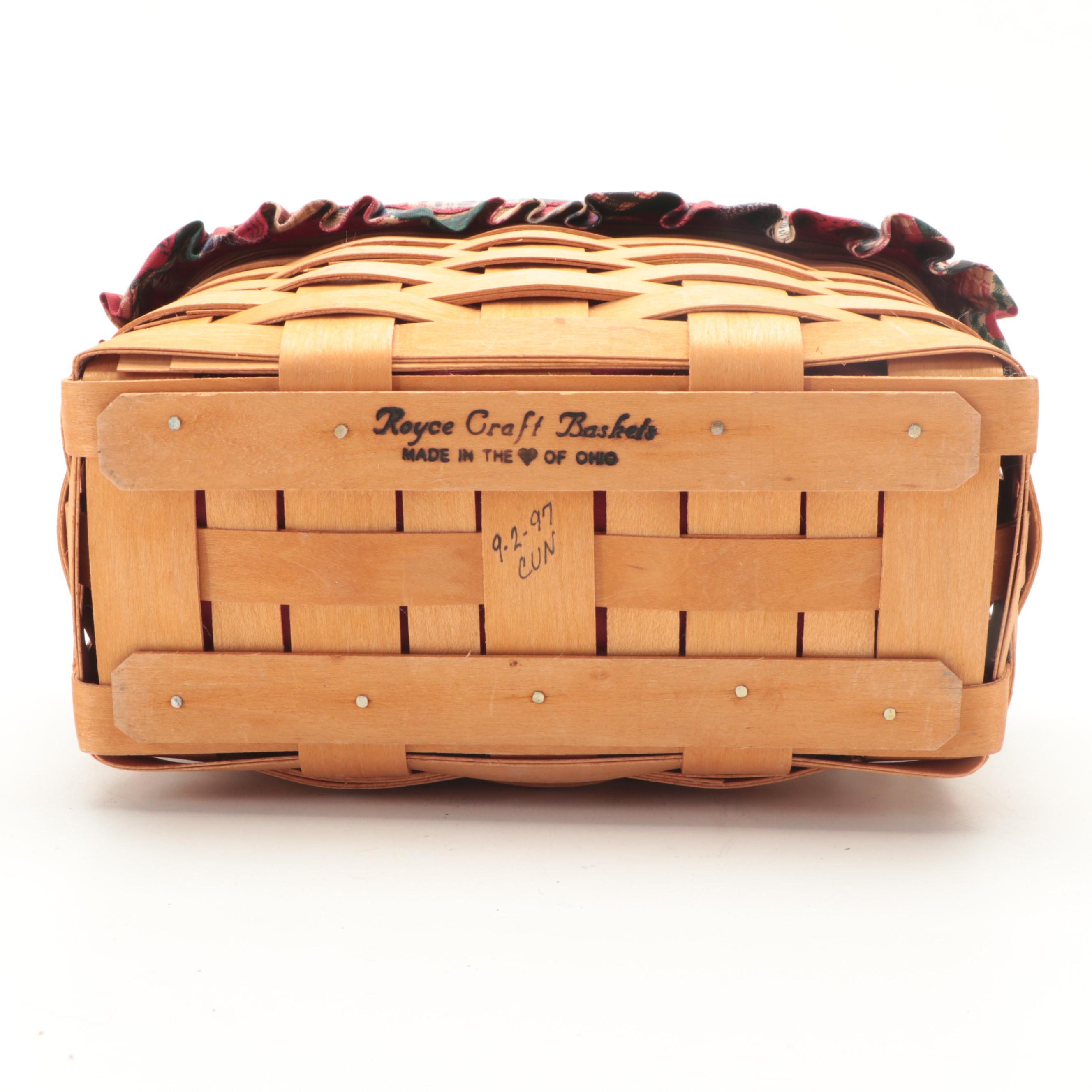 Redmon Picnic Basket with Longaberger Kiddie Purse and Royce Hanging Basket