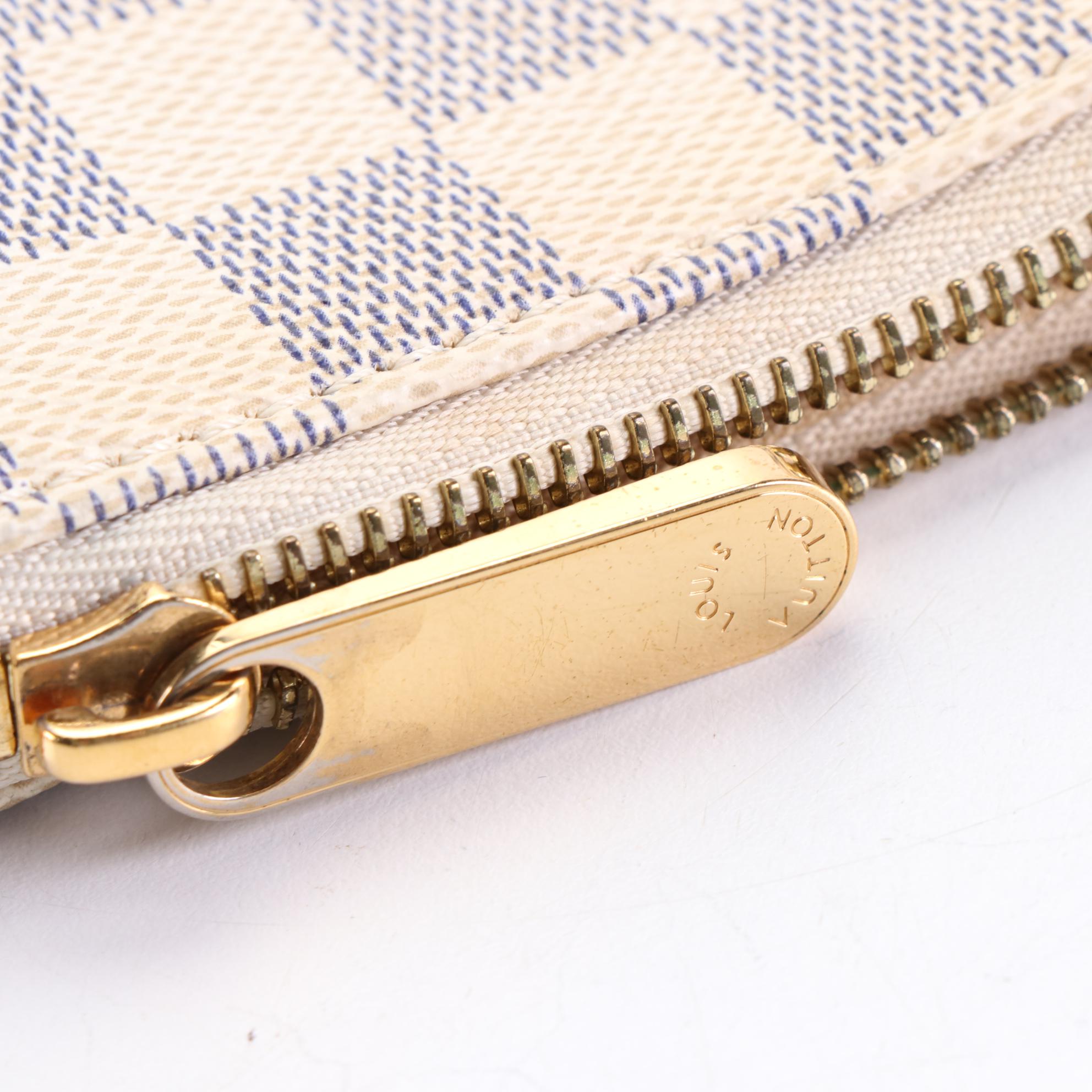 Louis Vuitton Totally GM Bag in Damier Azur Canvas and Vachetta Leather