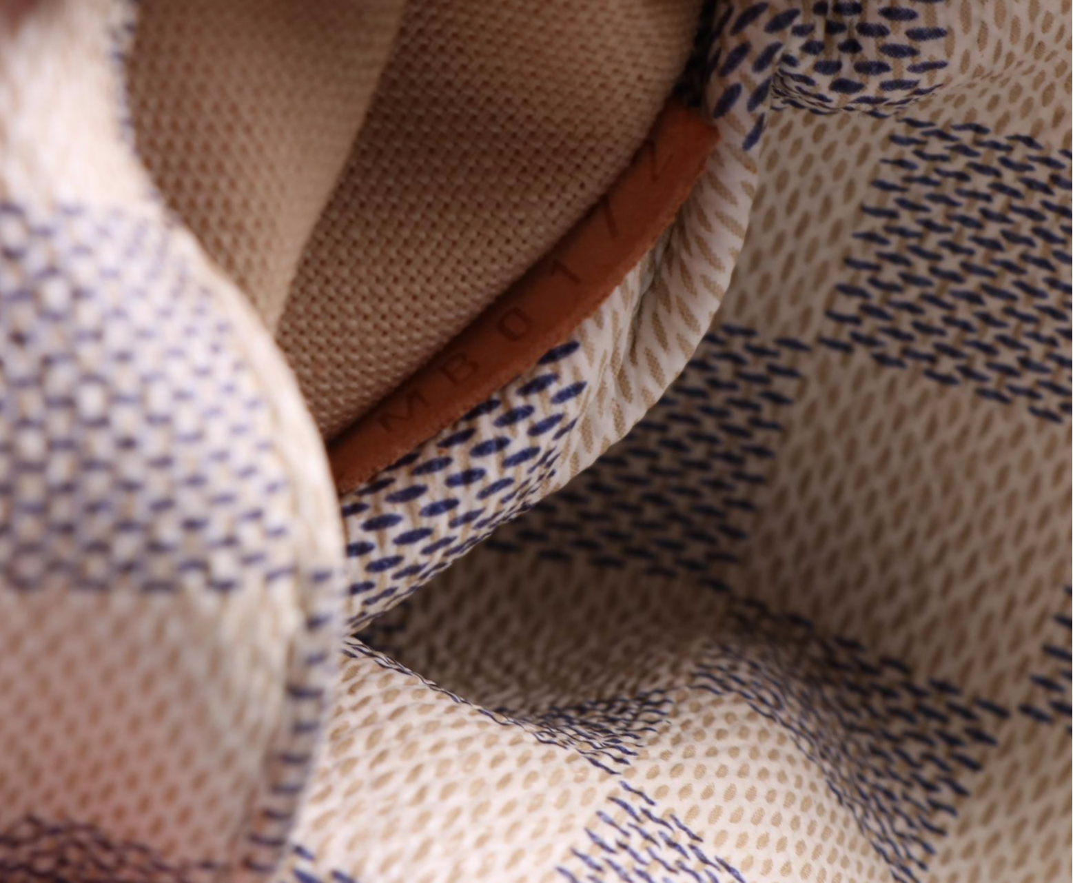 Louis Vuitton Totally GM Bag in Damier Azur Canvas and Vachetta Leather