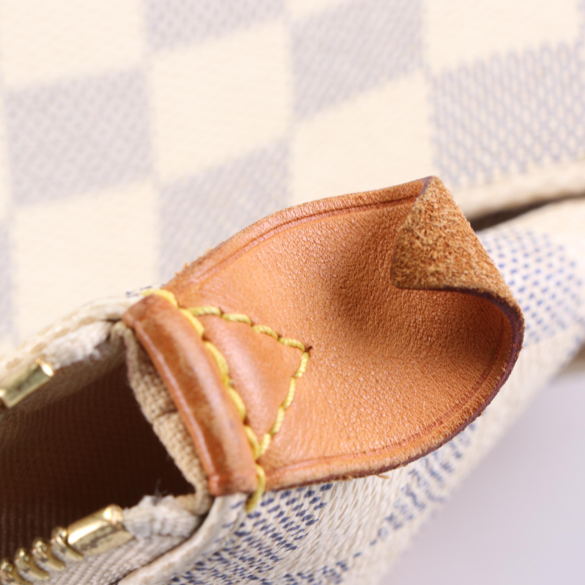 Louis Vuitton Totally GM Bag in Damier Azur Canvas and Vachetta Leather