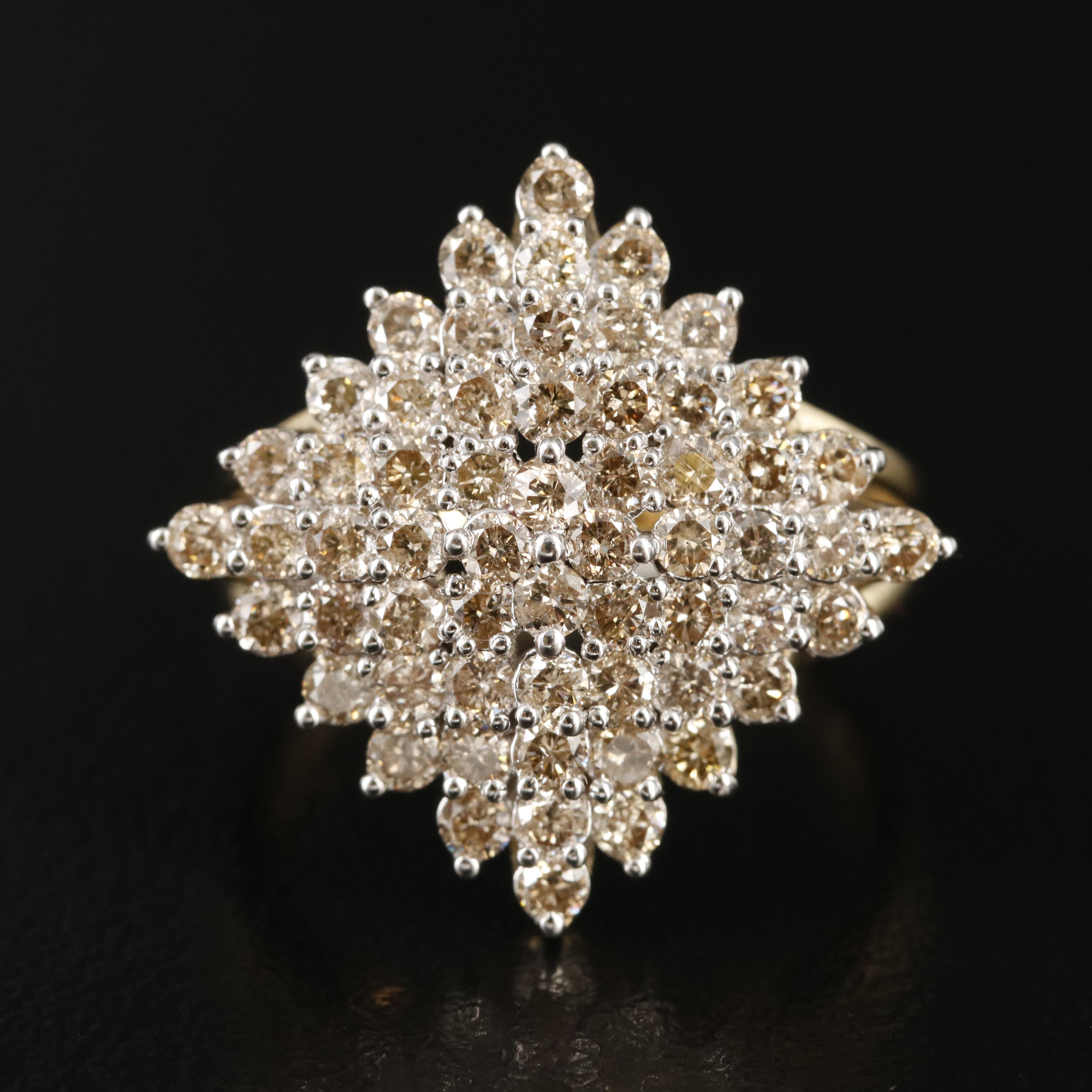 Sterling 2.05 CTW Diamond Pyramid Ring