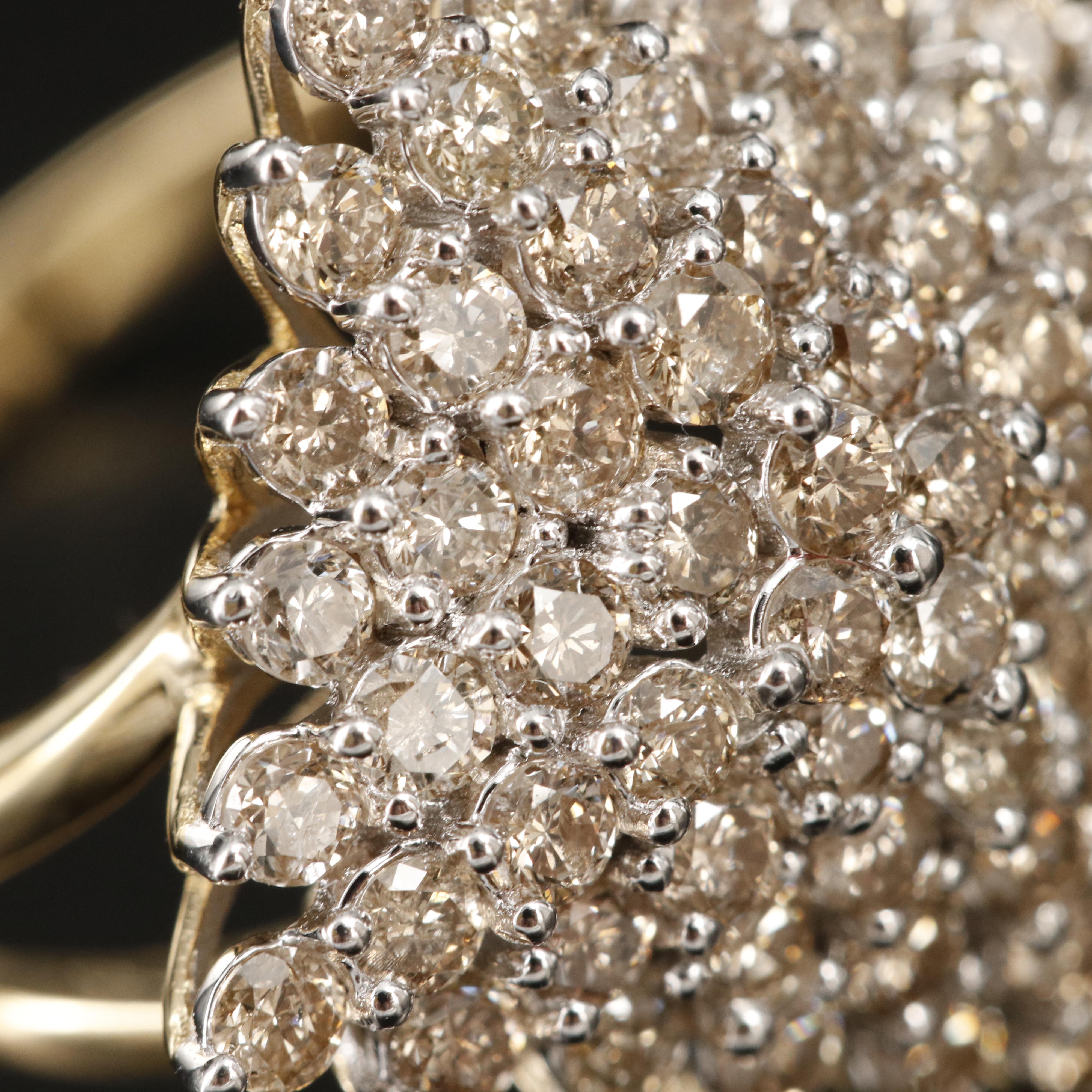 Sterling 2.05 CTW Diamond Pyramid Ring