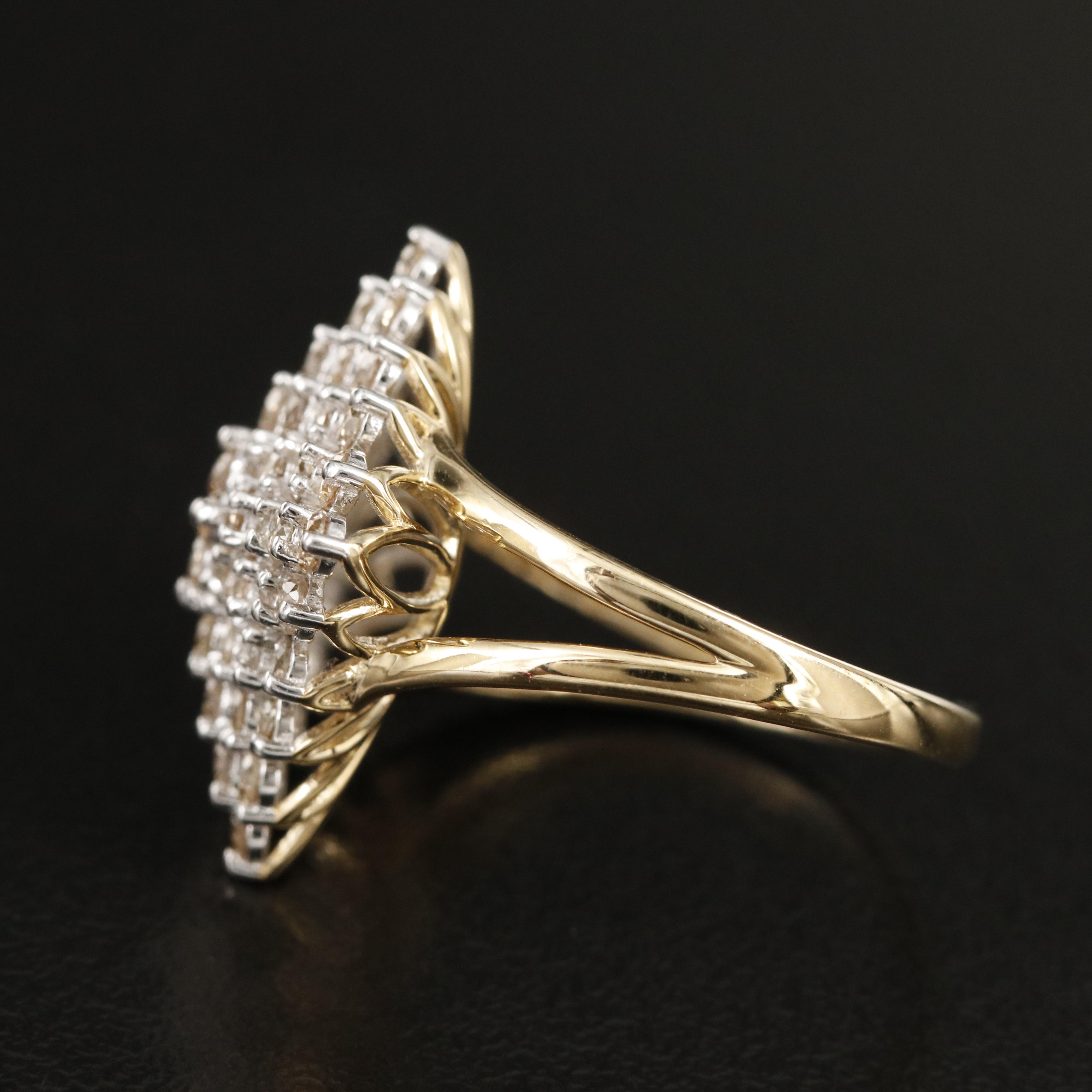 Sterling 2.05 CTW Diamond Pyramid Ring