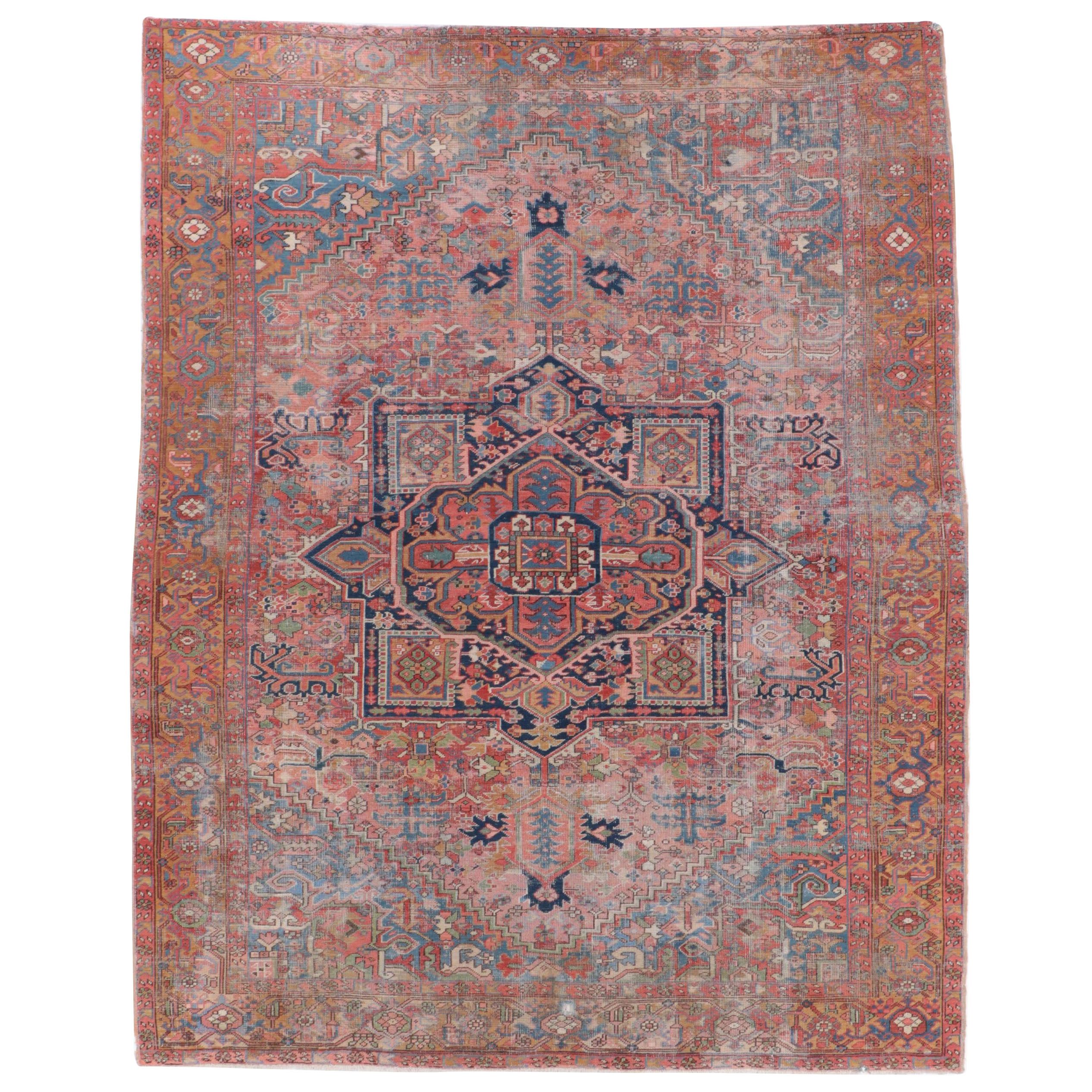 8'7 x 11' Hand-Knotted Persian Heriz Area Rug