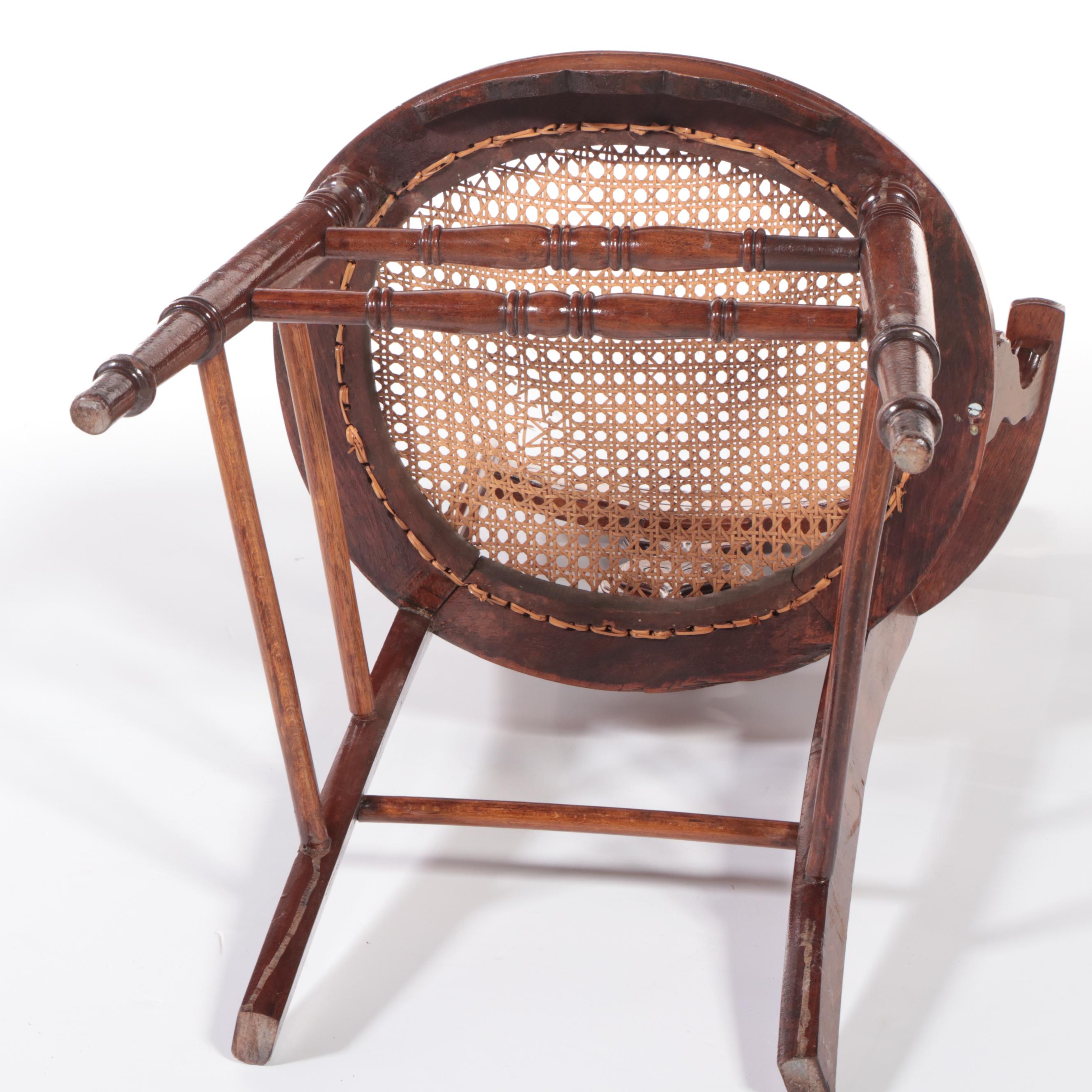 Victorian Walnut and Burl Walnut Armchair, Late 19th Century