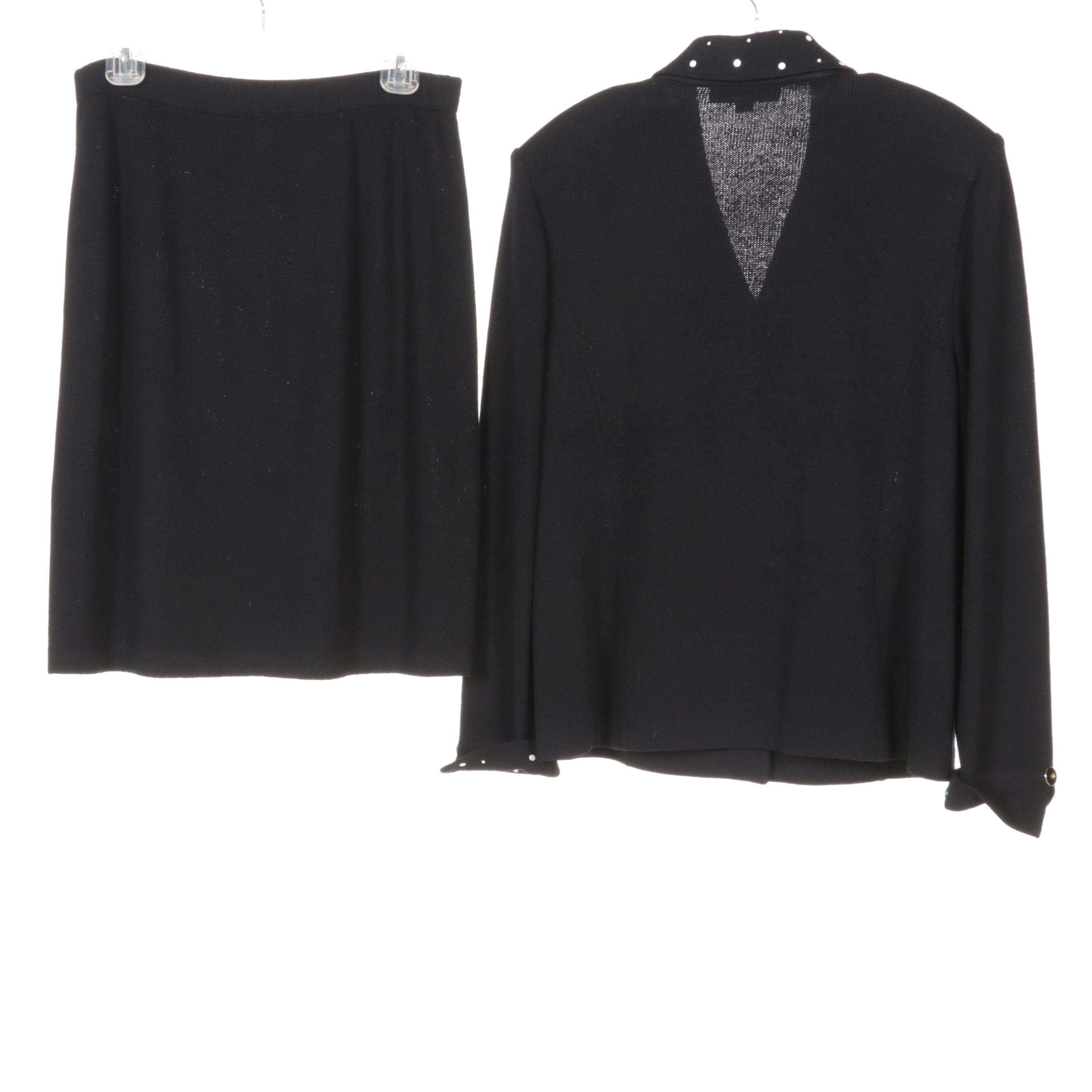 St. John Skirt Suits with Accent Buttons