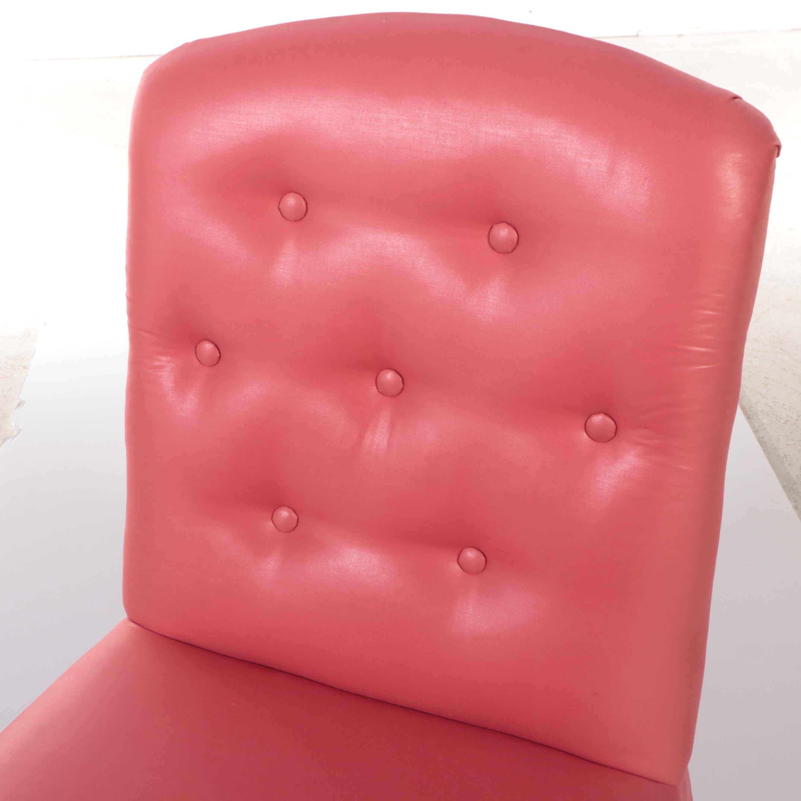 Custom-Upholstered and Buttoned-Down Side Chair, Late 20th Century