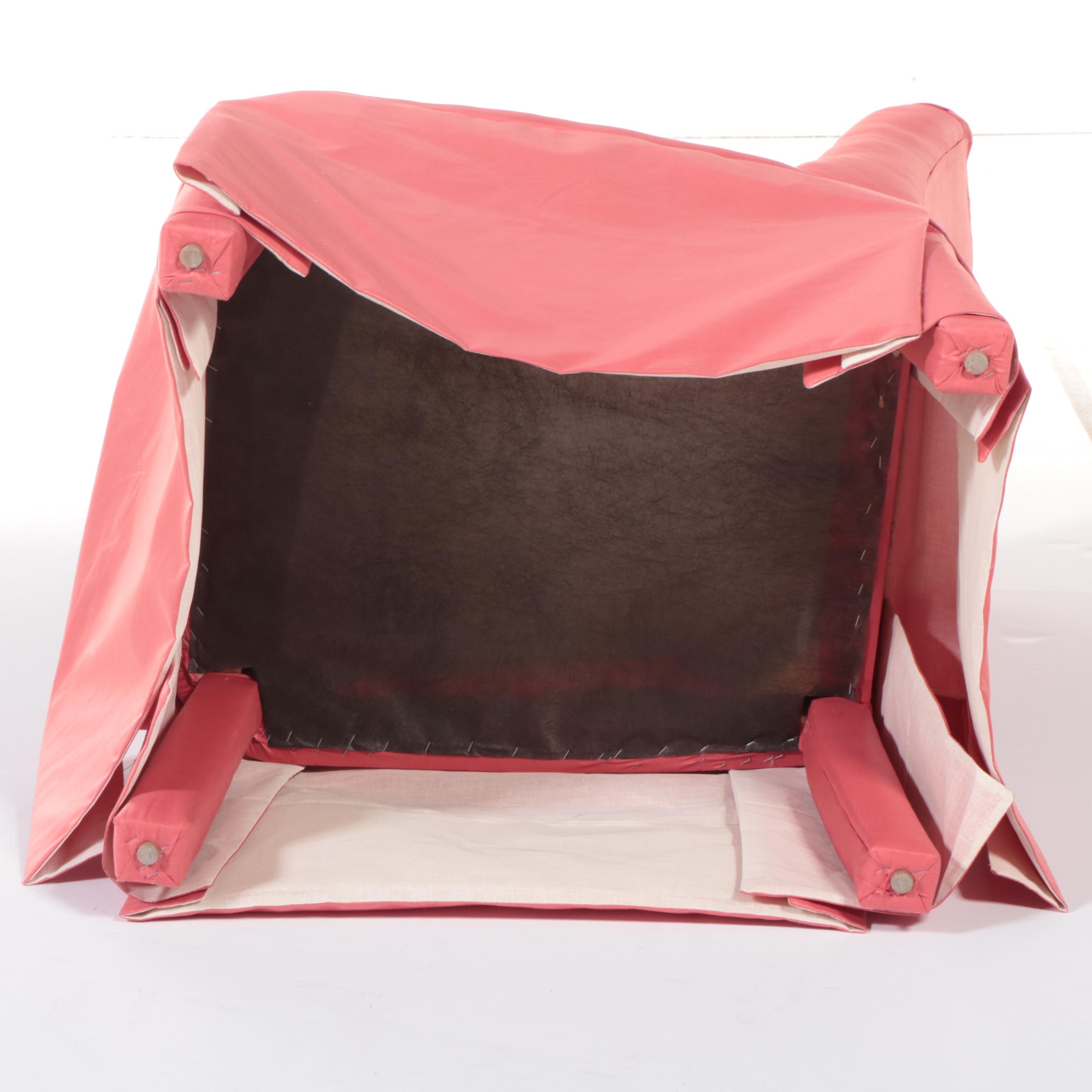 Custom-Upholstered and Buttoned-Down Side Chair, Late 20th Century