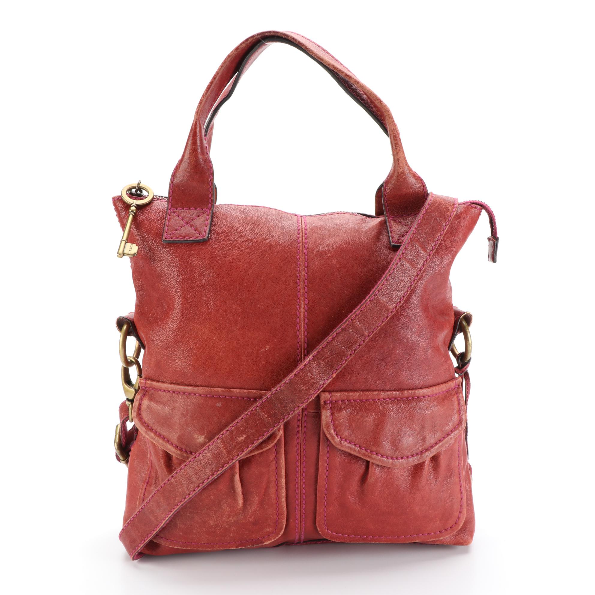Vince Camuto Leila Tote with Fossil Foldover Crossbody and Messenger Bags