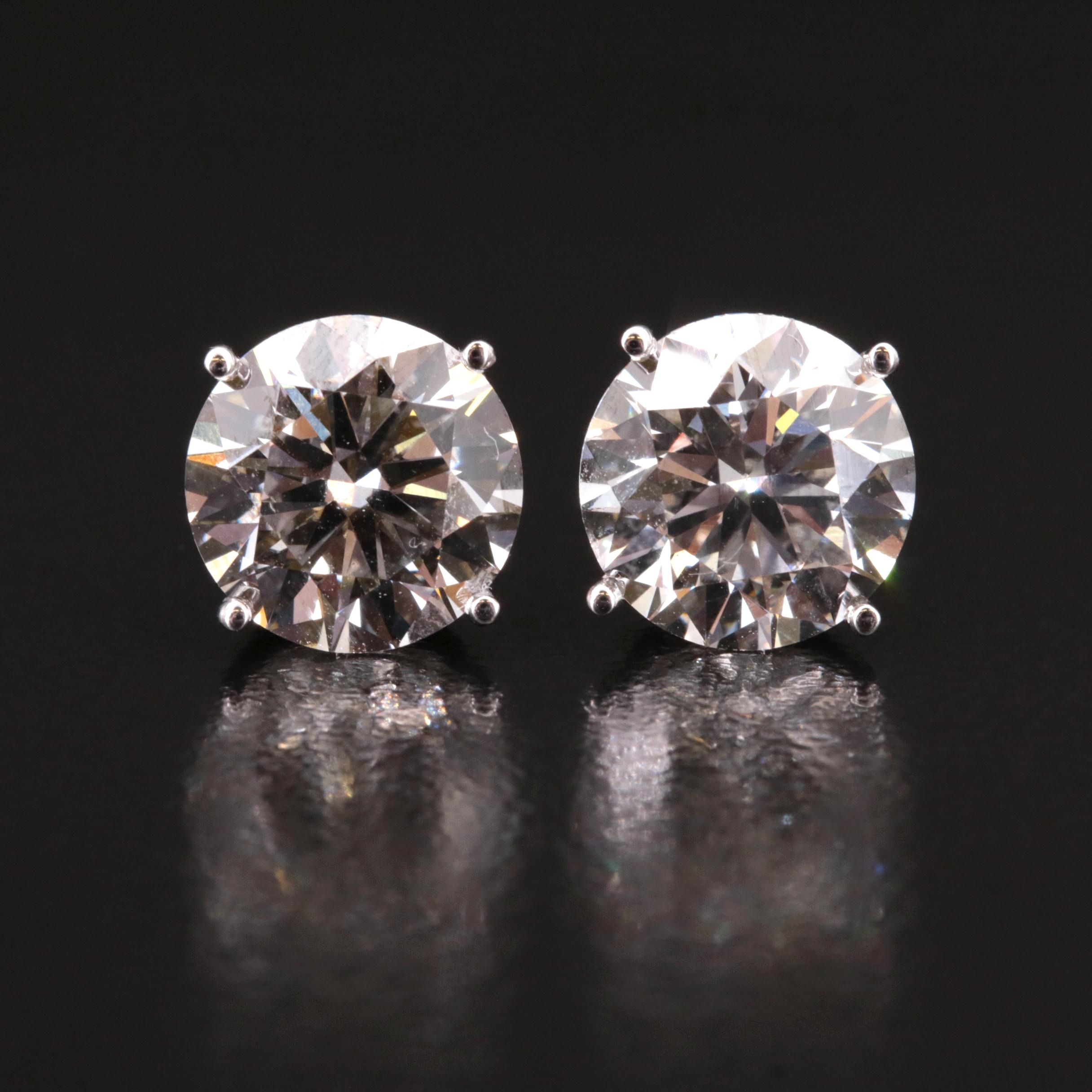 14K 6.00 CTW Lab Grown Diamond Solitaire Stud Earrings