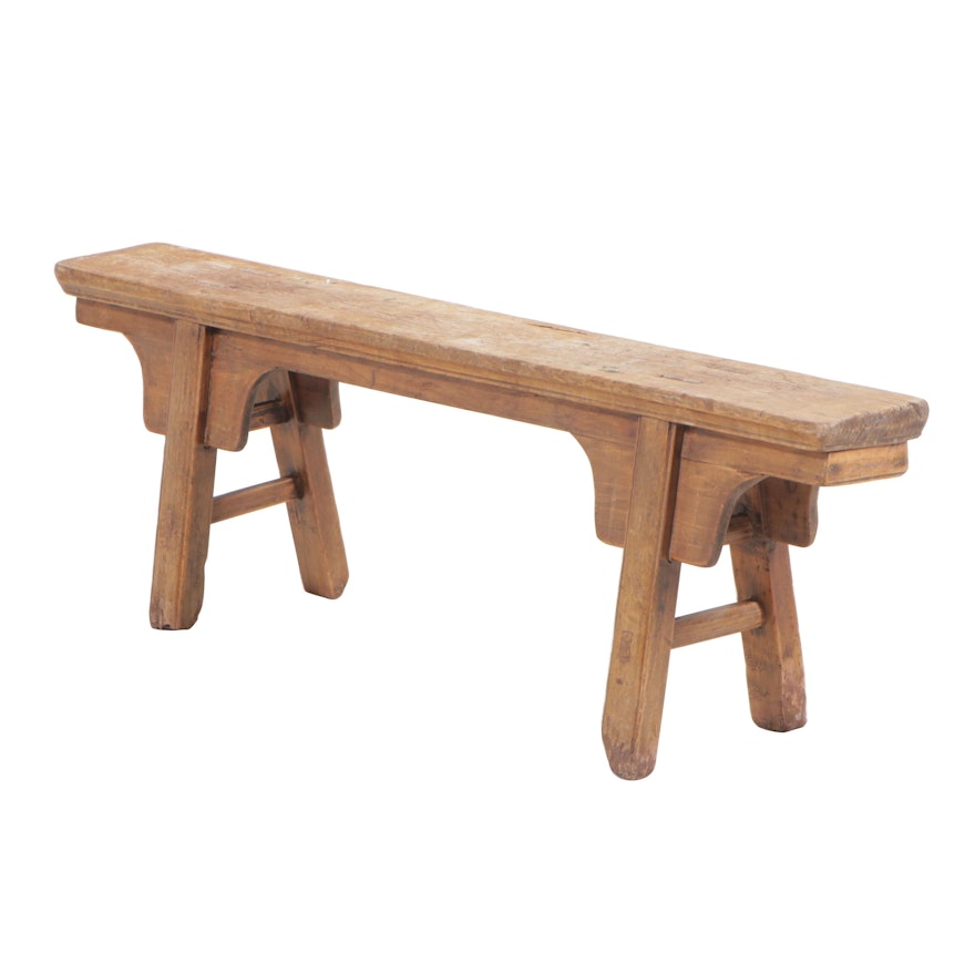 Chinese Elm Bench, 19th Century