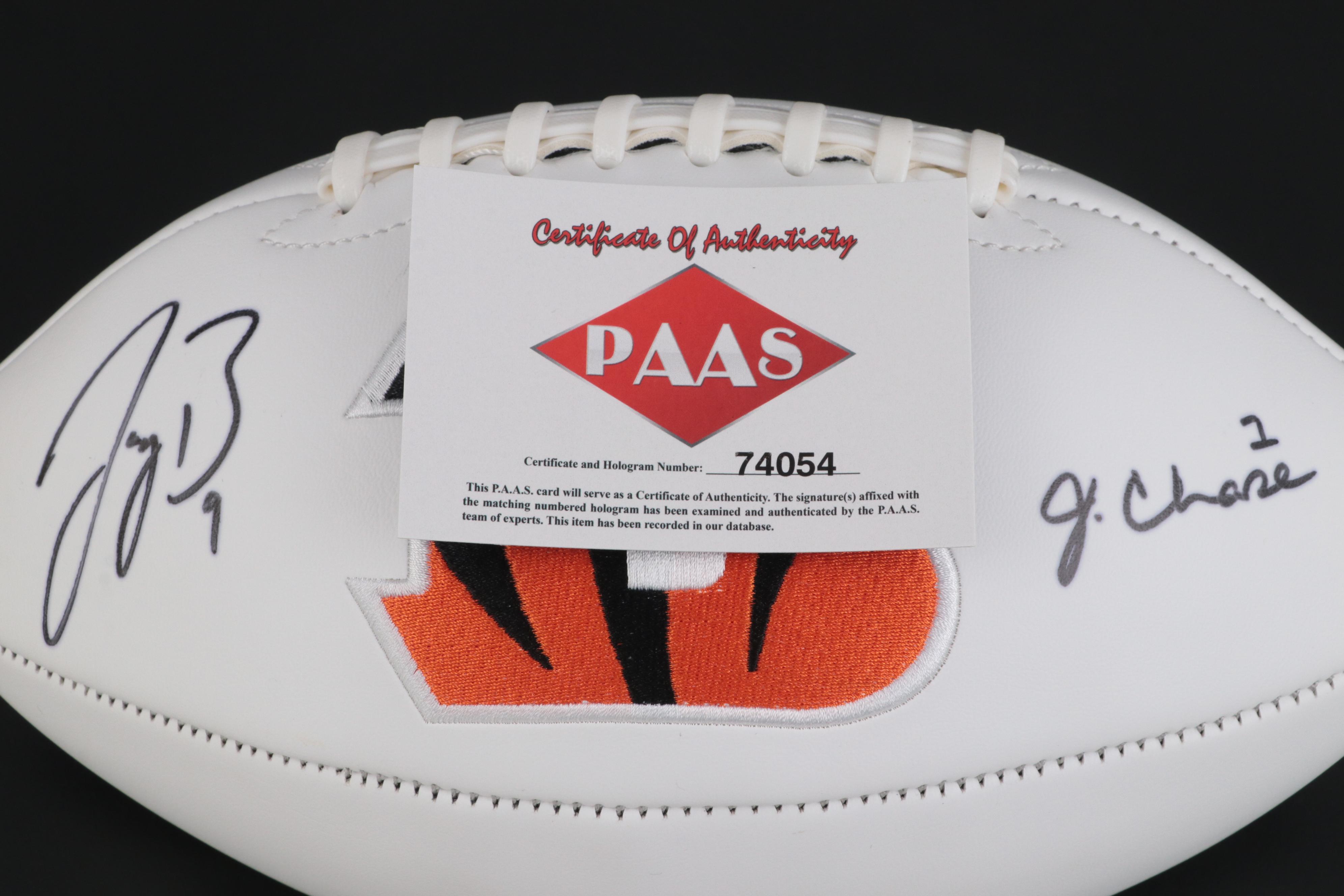 Cincinnati Bengals Joe Burrow, Ja'Marr Chase Signed Jarden Sports Football