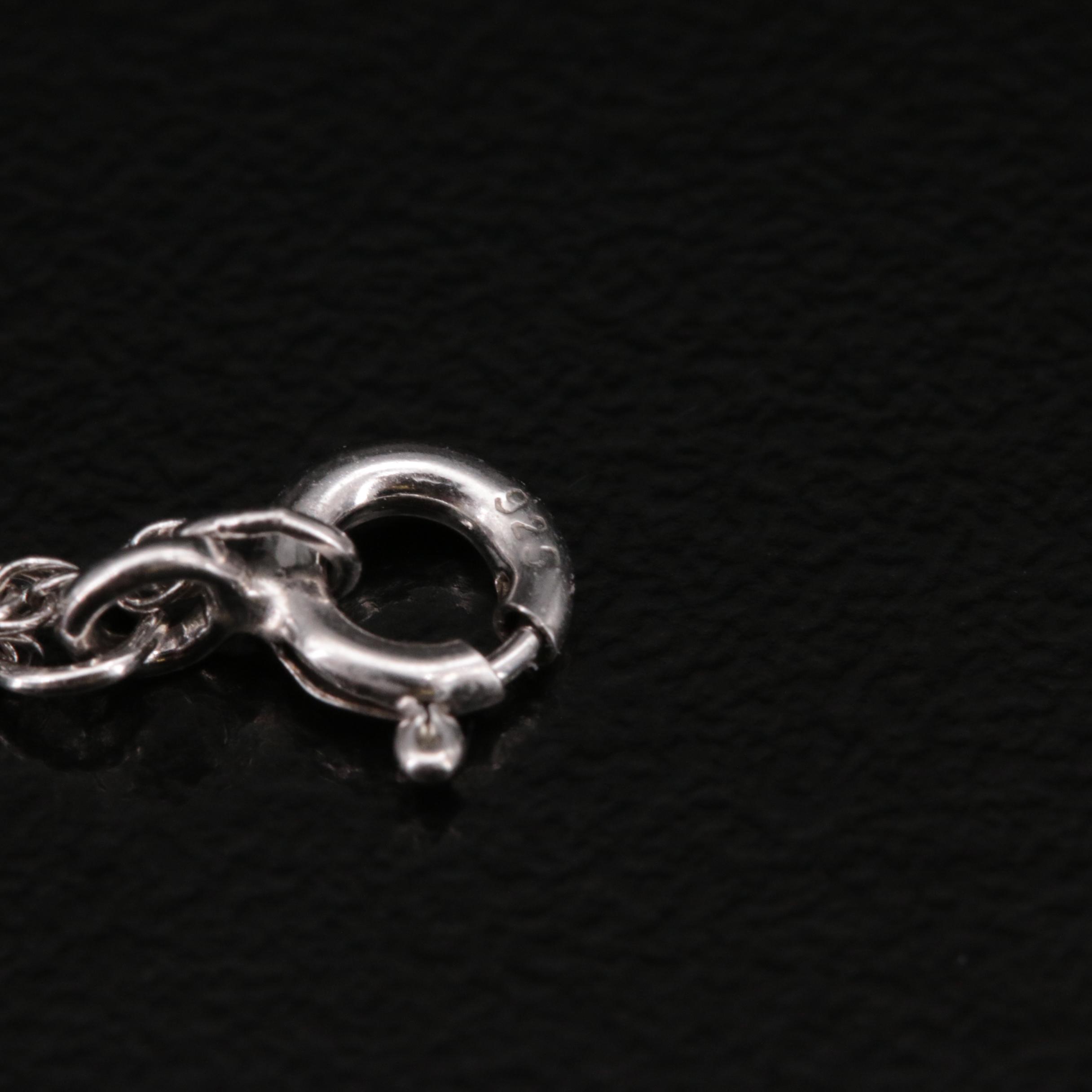 Sterling Diamond Heart Pendant Necklace