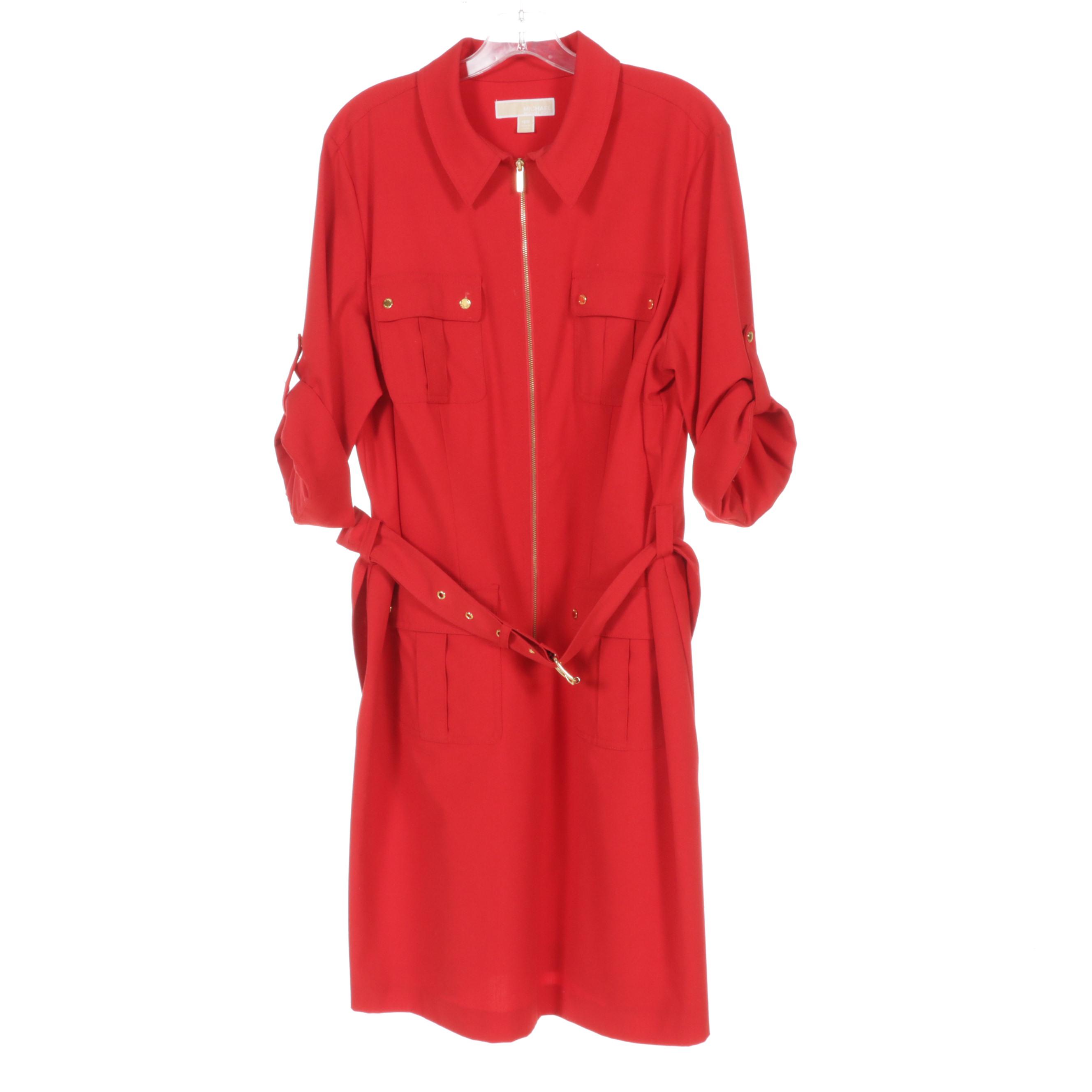 Michael Kors Belted Dress With Johnny Was Printed Zebra and Embroidered Shirts