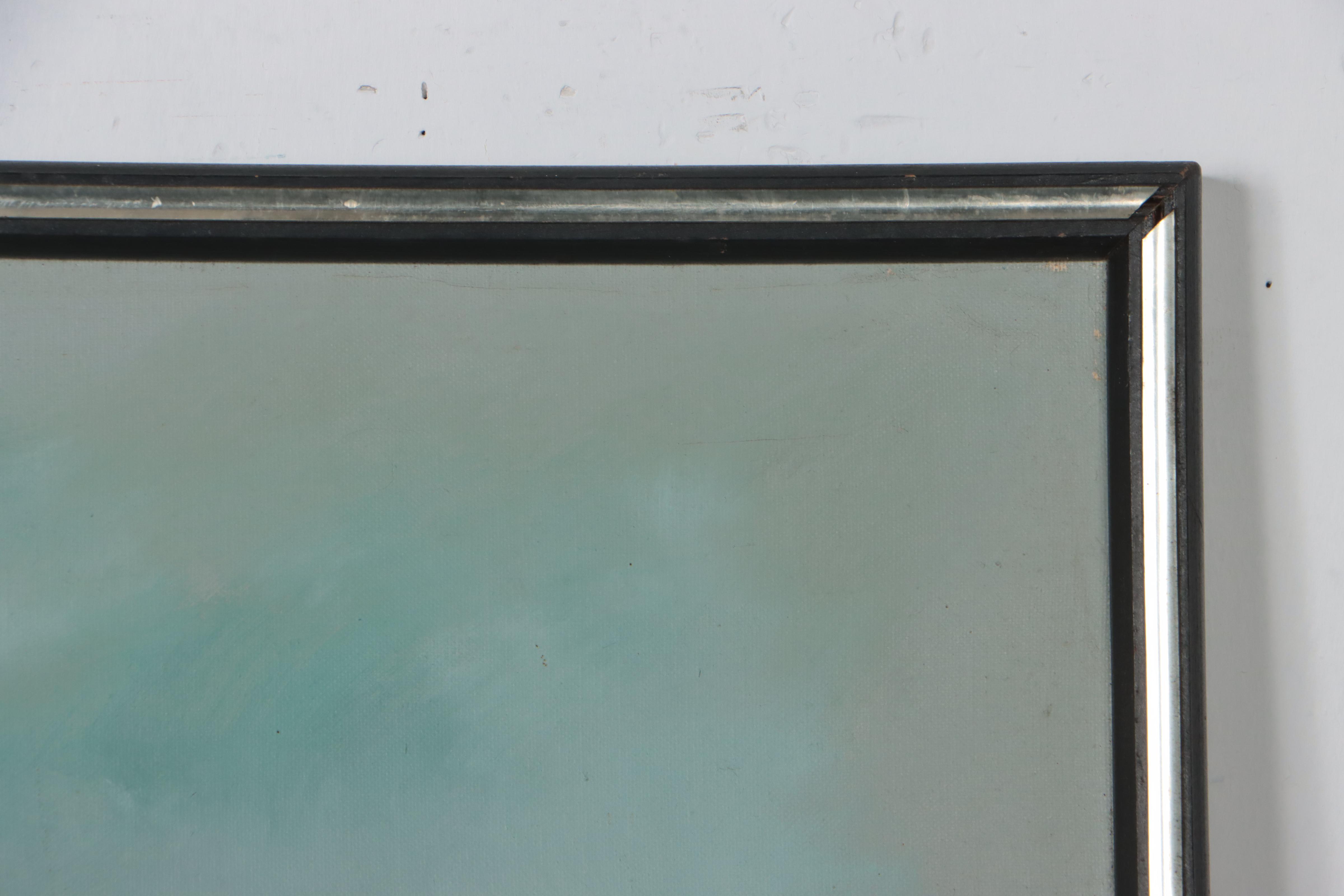 Oil Painting of Port, Late 20th Century