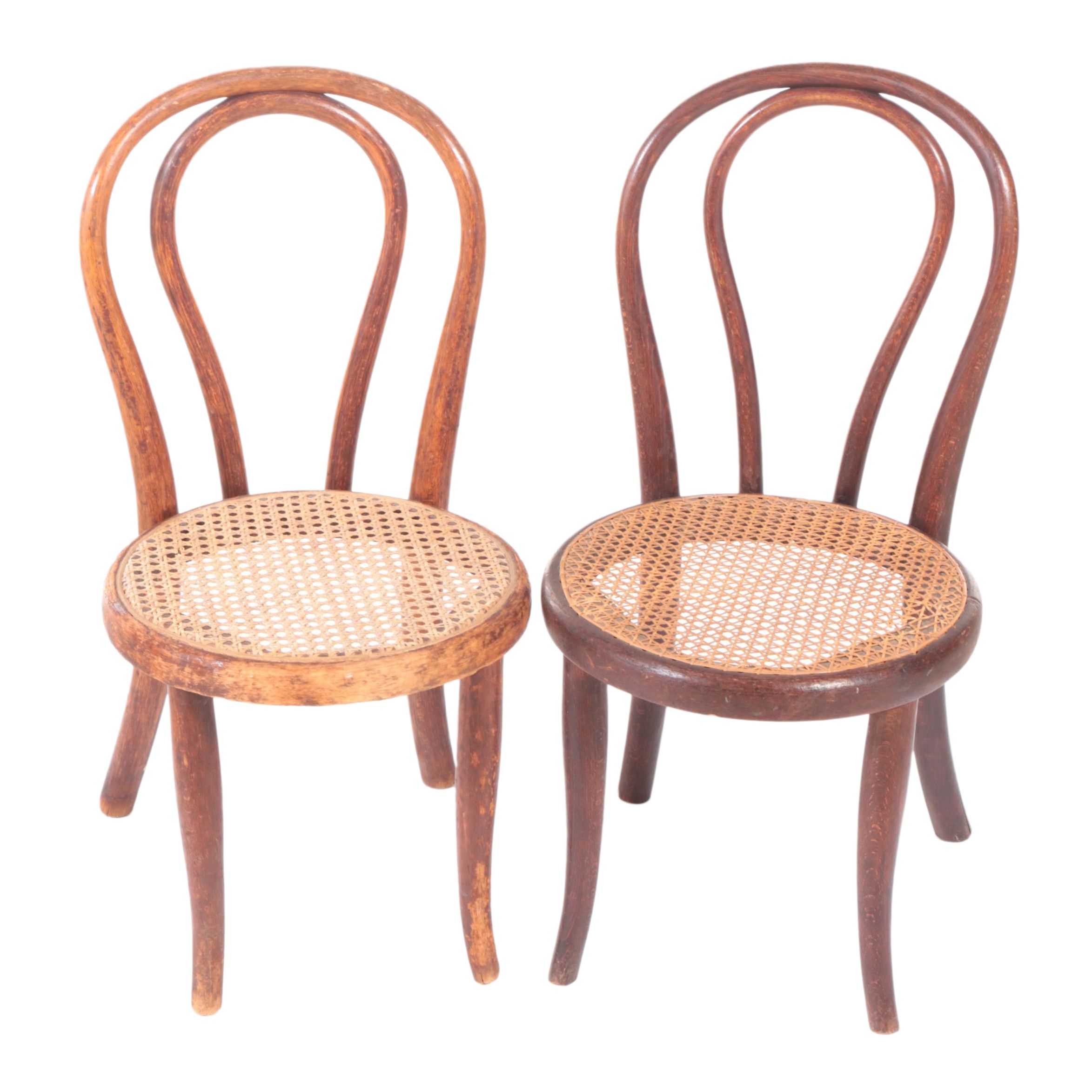 Two Thonet Style Bentwood Child's Side Chairs, circa 1900