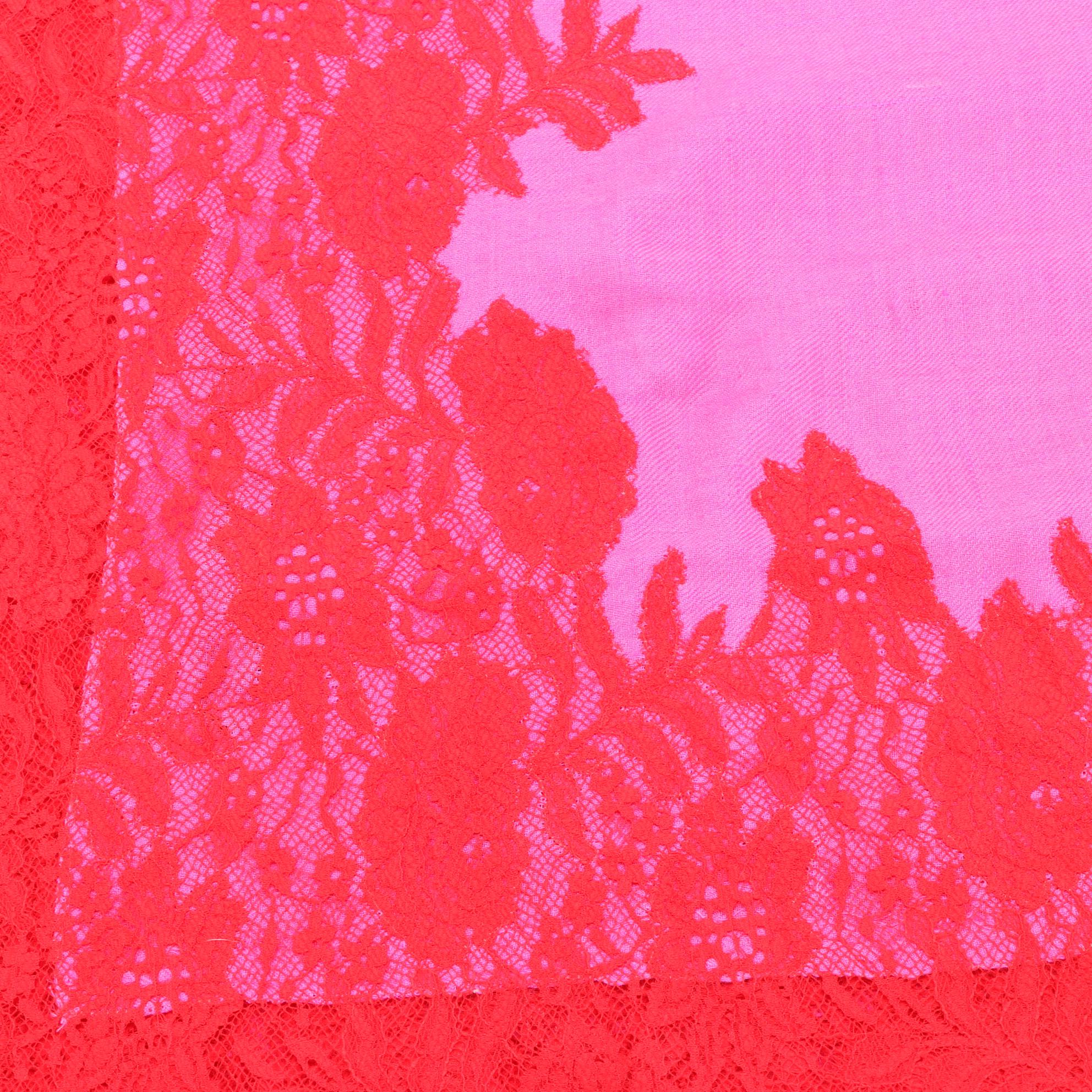 Clever Carriage Company Lace Trimmed Wool/Silk Scarf