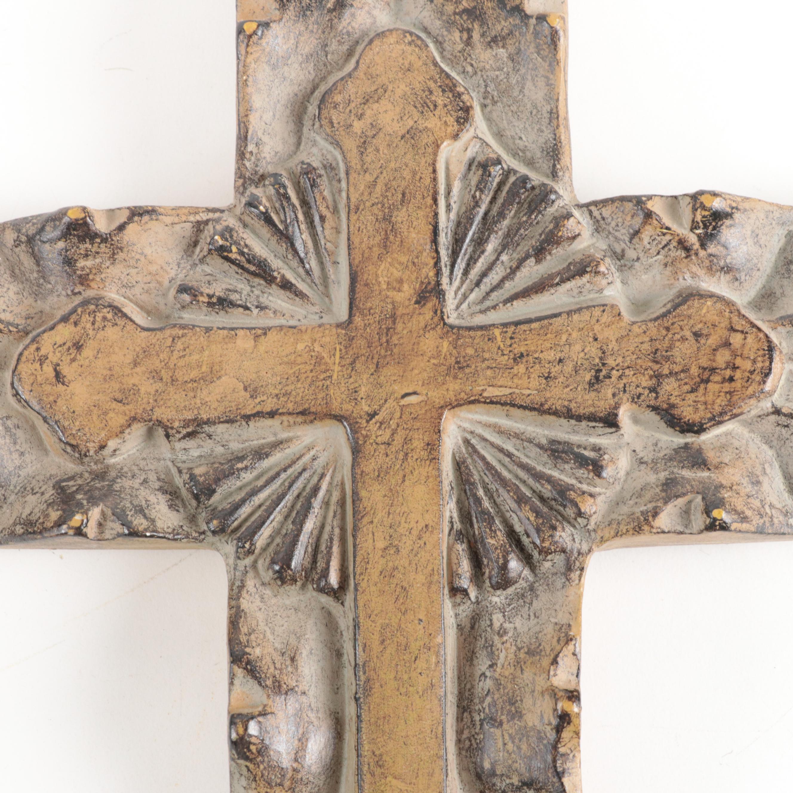 Cast Composite and Metal Decorative Wall Crosses