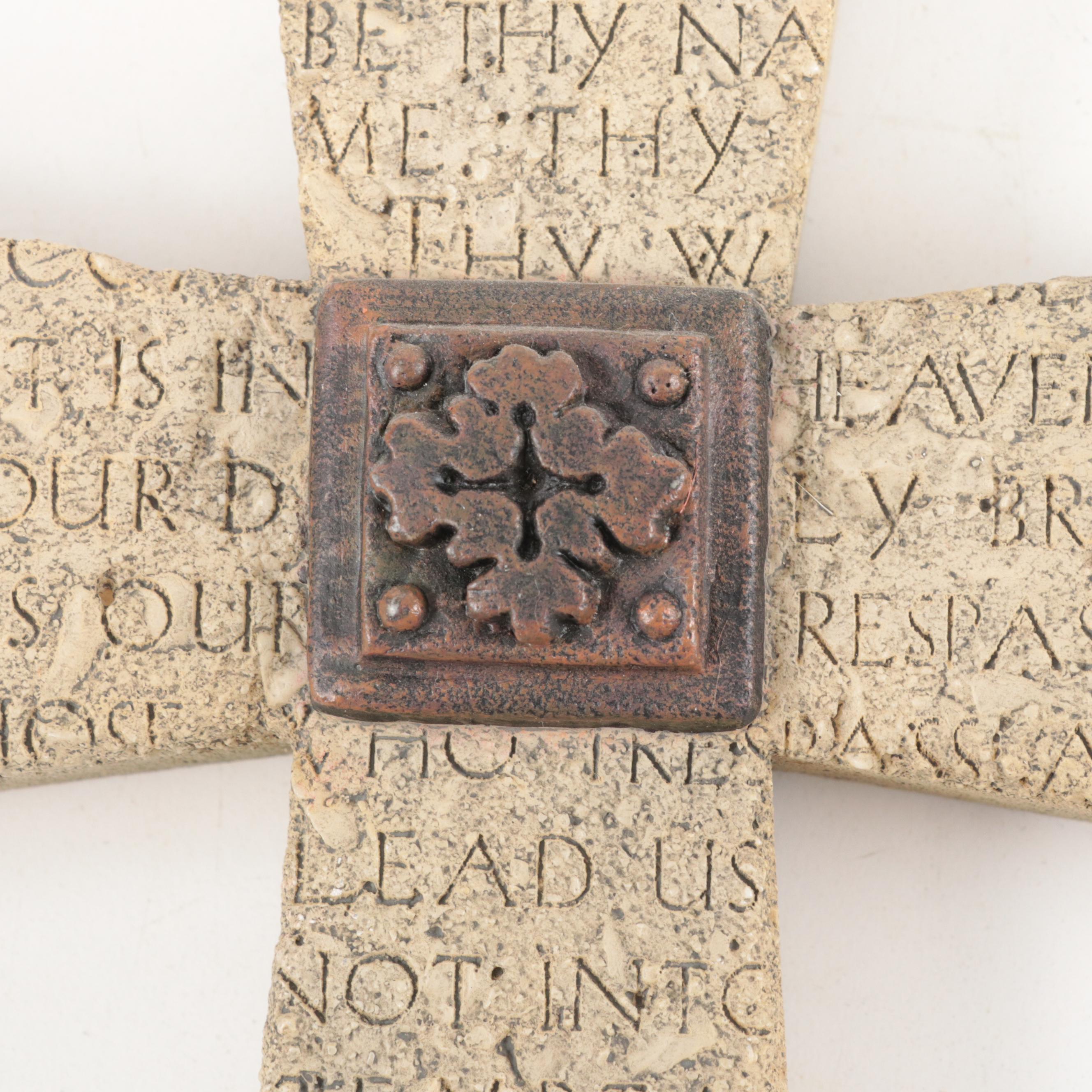 Cast Composite and Metal Decorative Wall Crosses