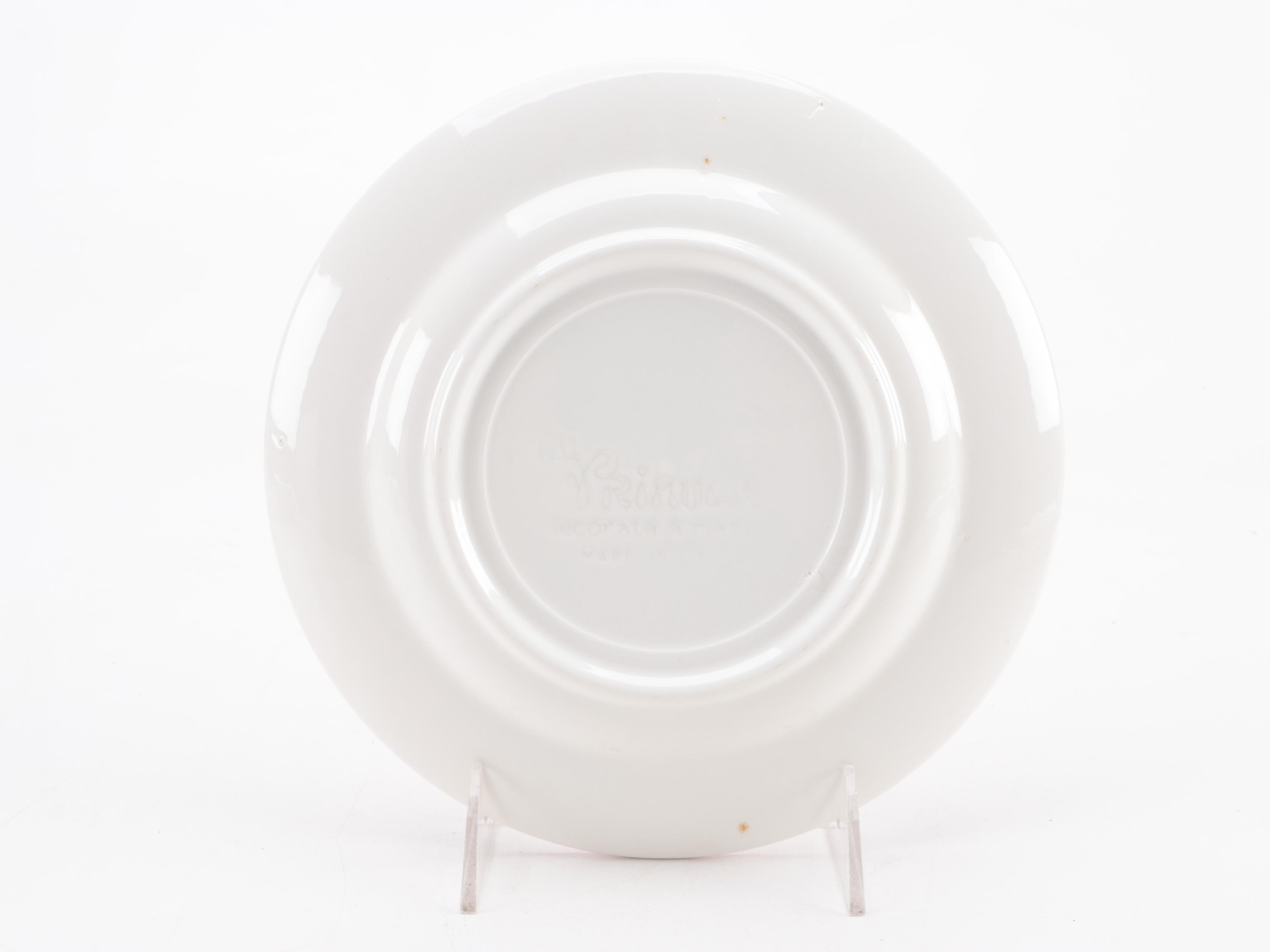 Italian Primula Pottery Botanical  Salad Plates