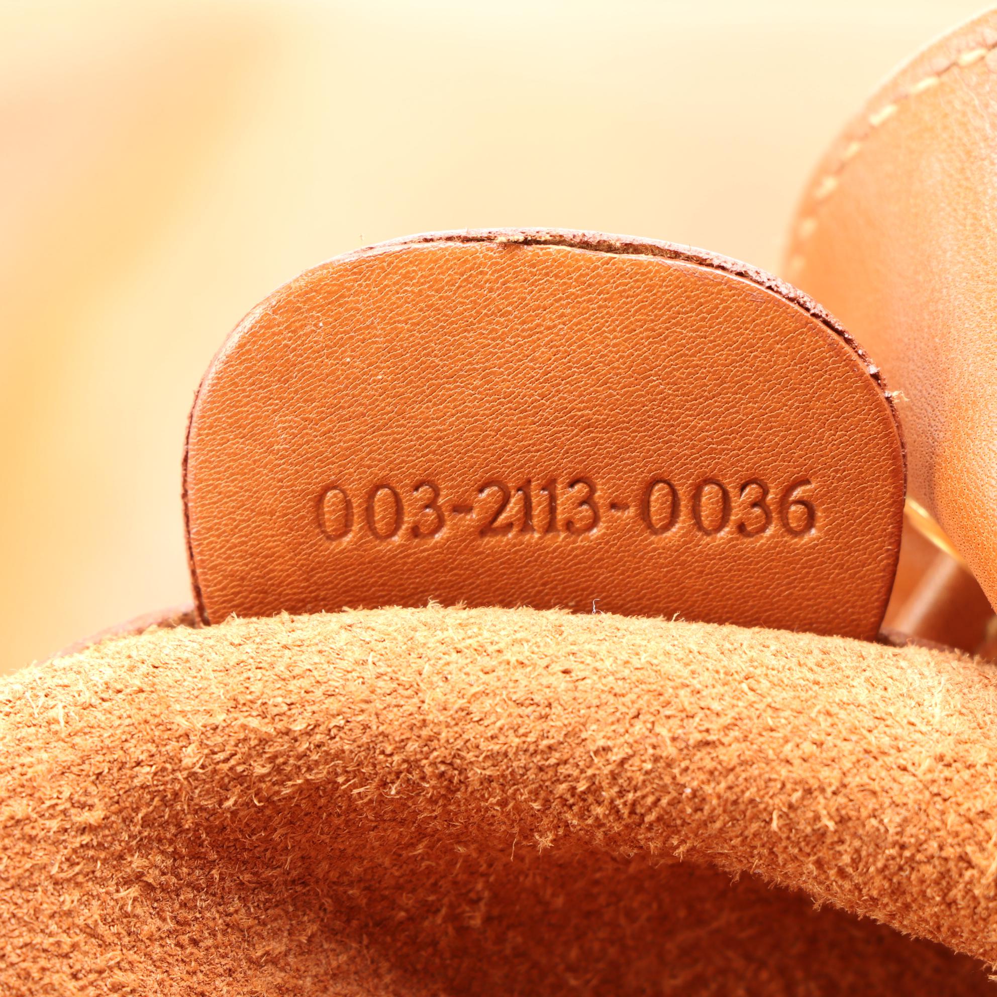 Gucci Leather Drawstring Sling Bag with Bamboo Handle