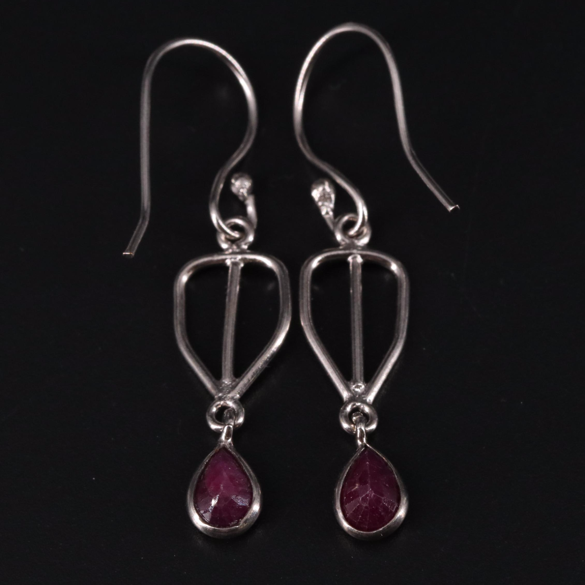 Ruby Dangle Earrings