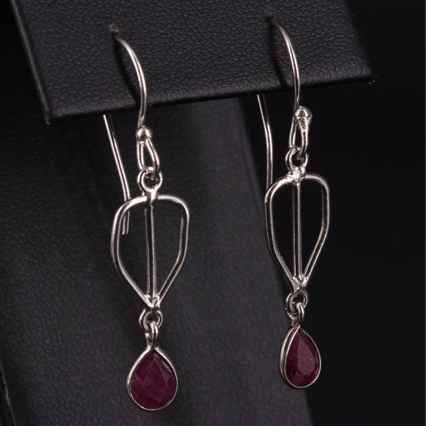 Ruby Teardrop Earrings