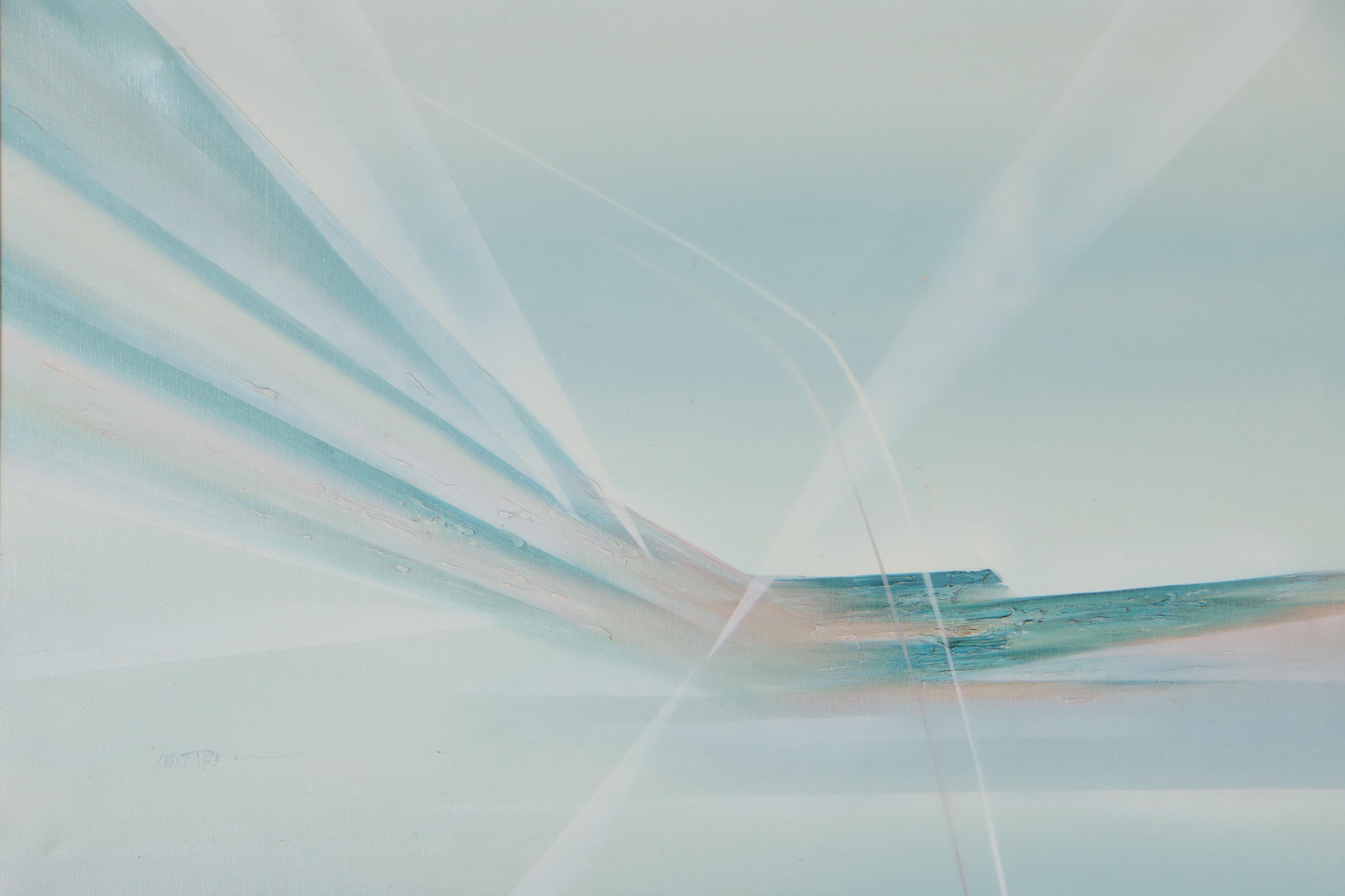 Lantren Abstract Oil Painting, Late 20th Century