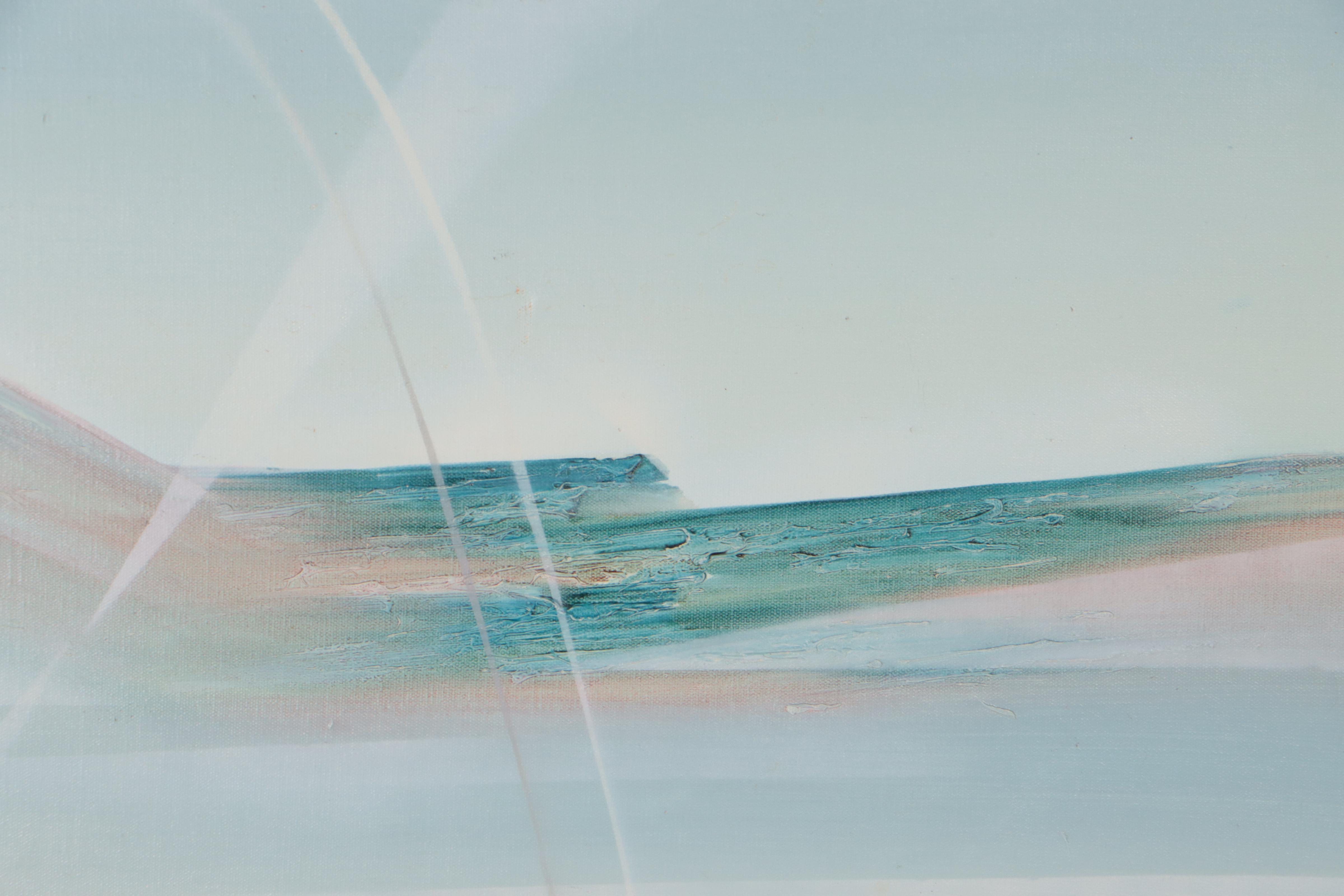 Lantren Abstract Oil Painting, Late 20th Century