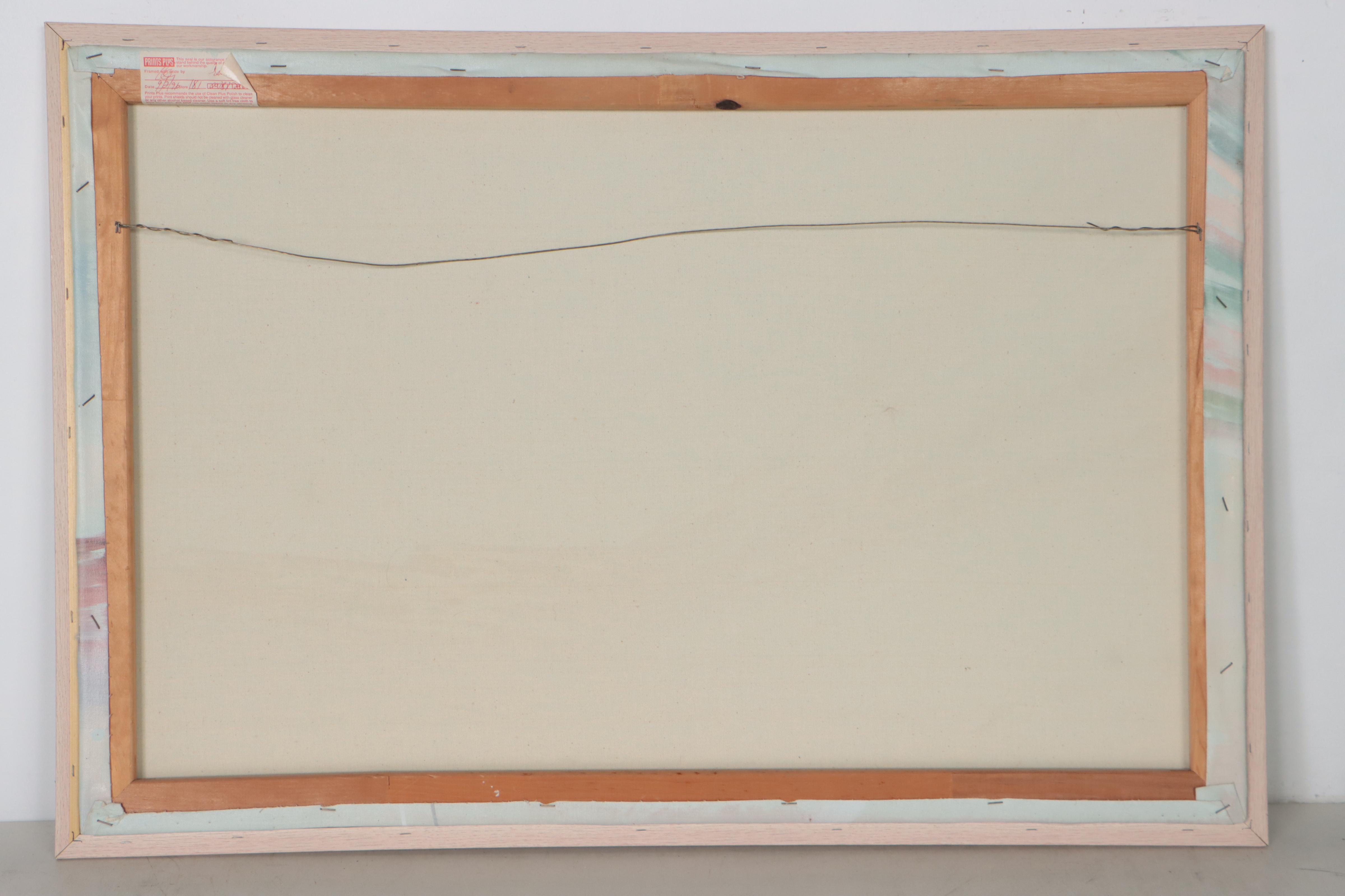 Lantren Abstract Oil Painting, Late 20th Century