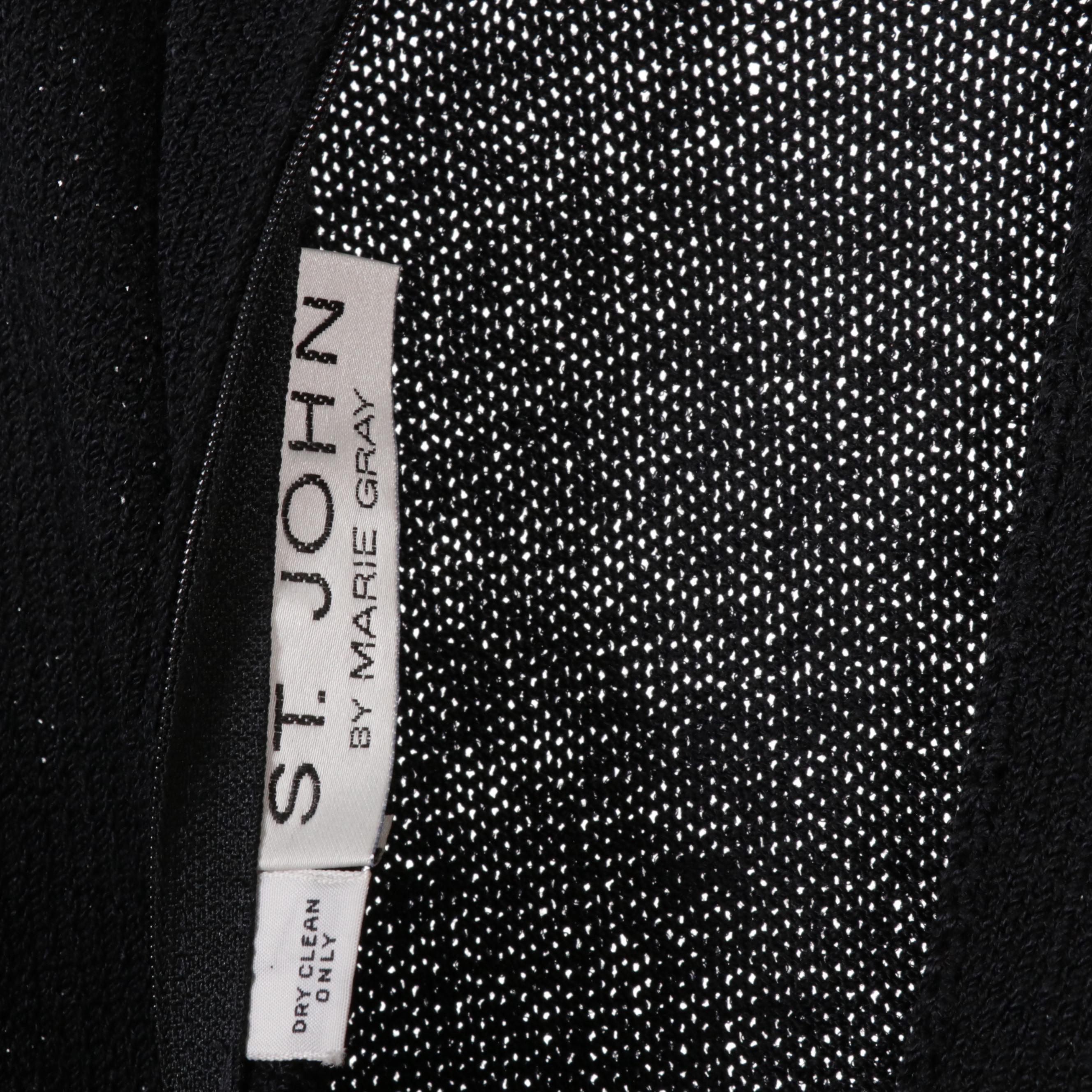 St. John Knit Sequin and Gilt Embellished Belted Dresses and Pantsuit