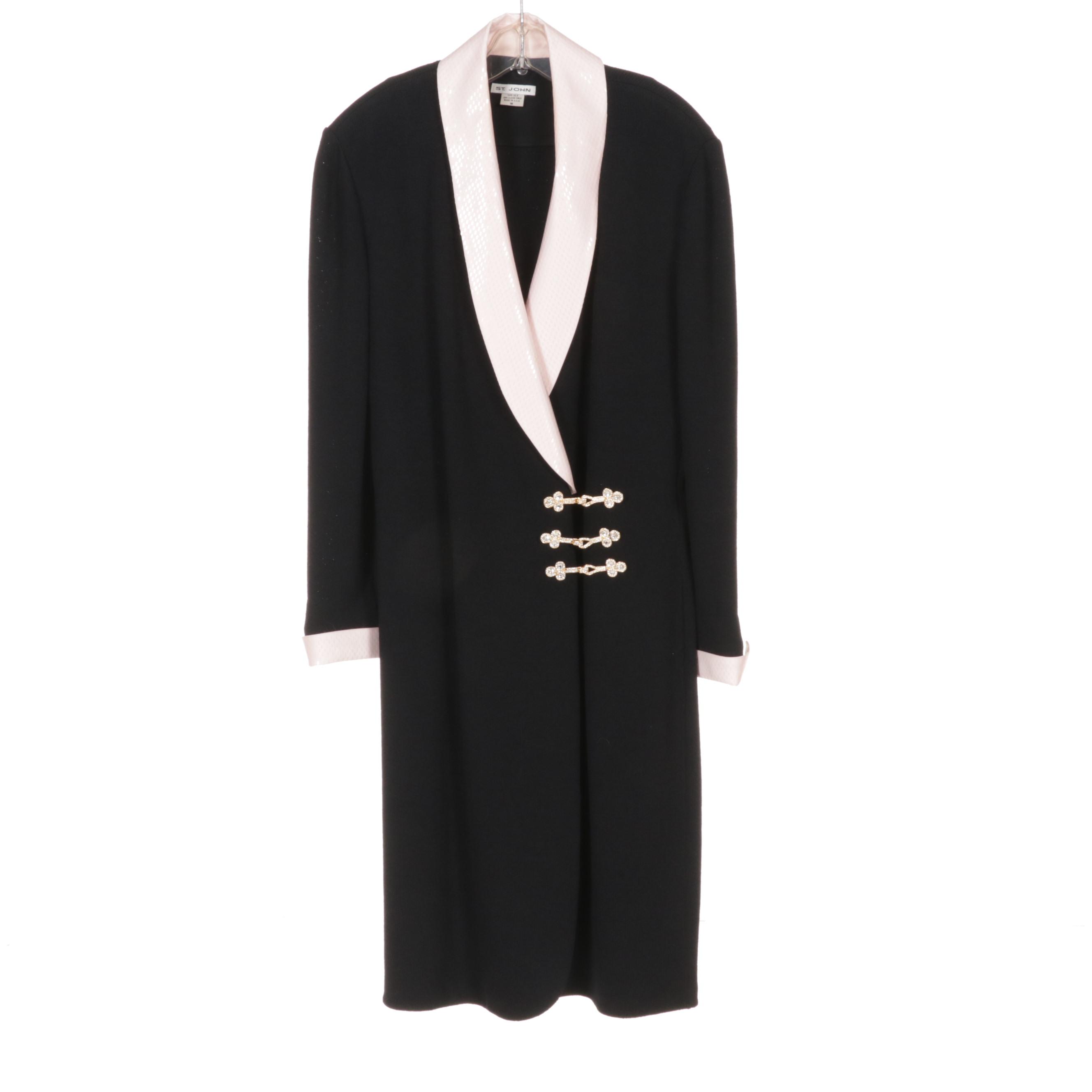 St. John Knit Sequin and Gilt Embellished Belted Dresses and Pantsuit