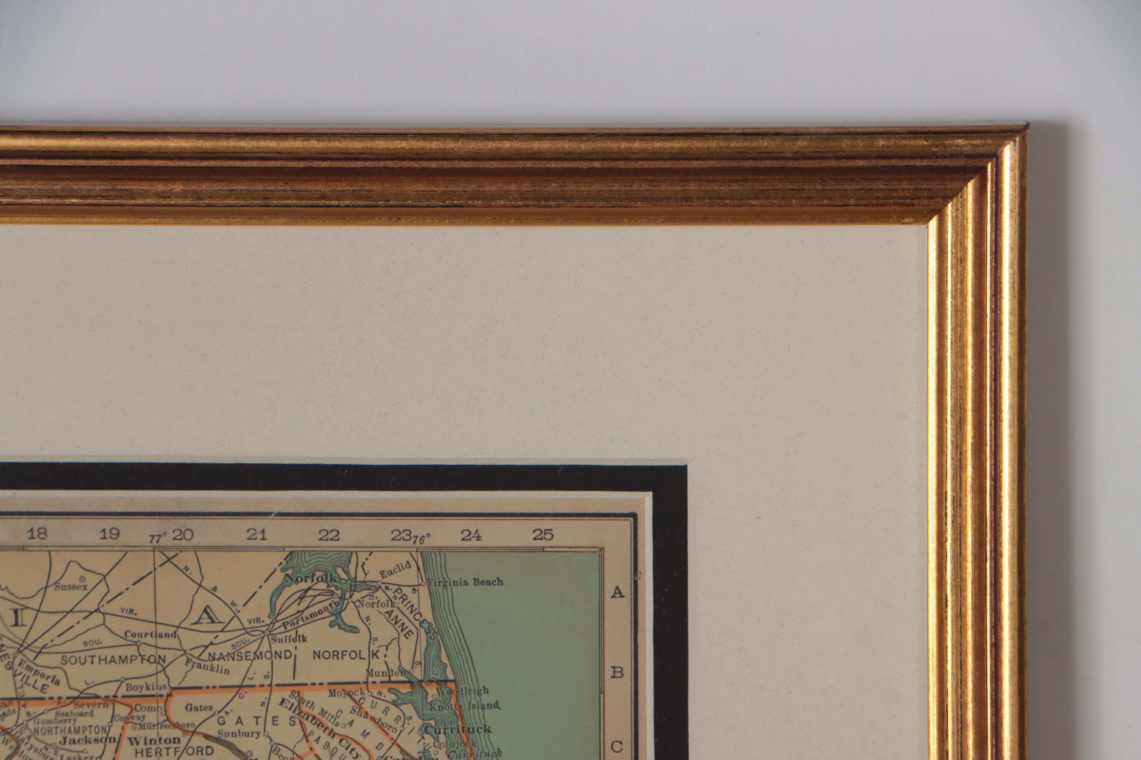 Rand, McNally & Co. Wax Engraving Map of North Carolina, Circa 1898