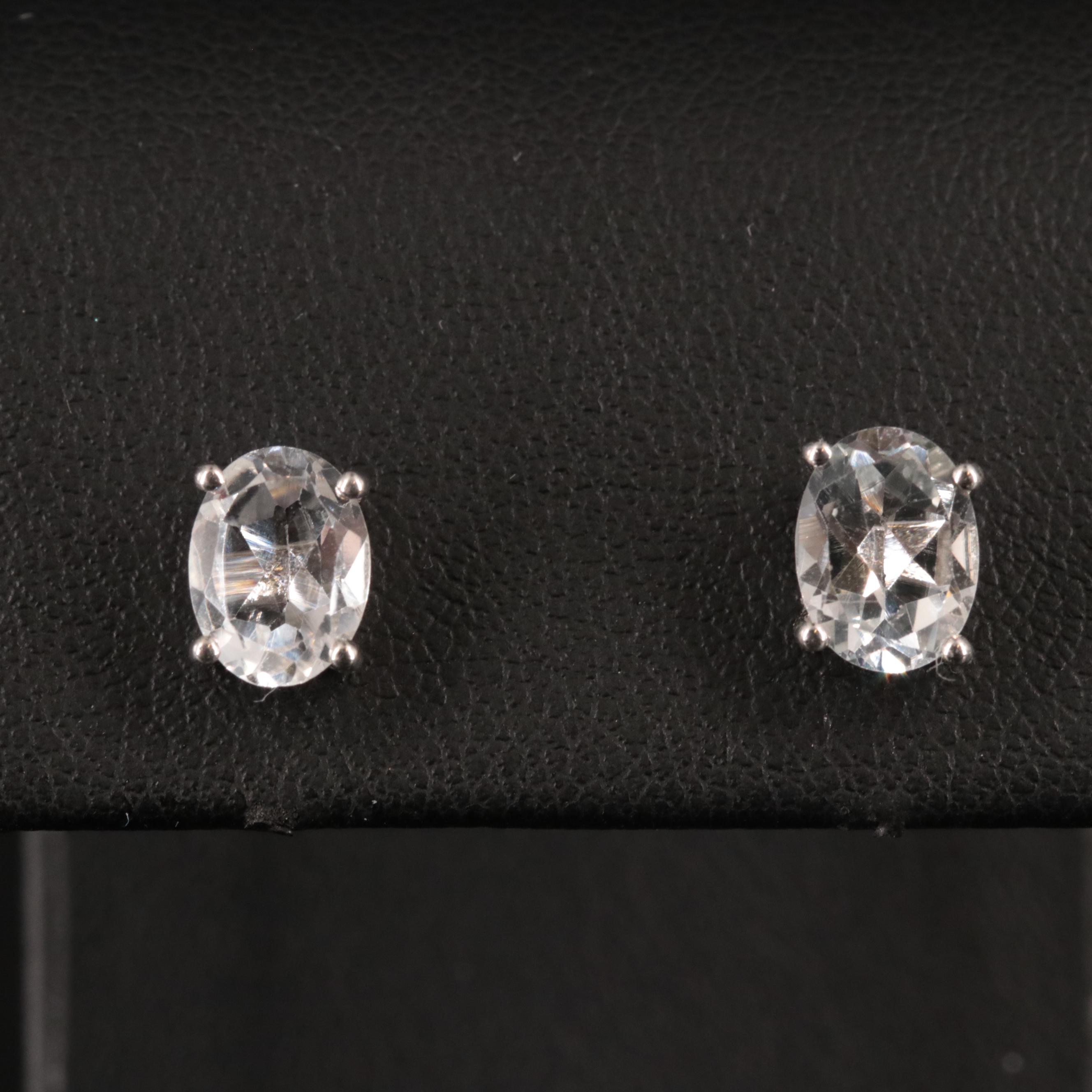 Sterling Silver Oval Stud Earrings