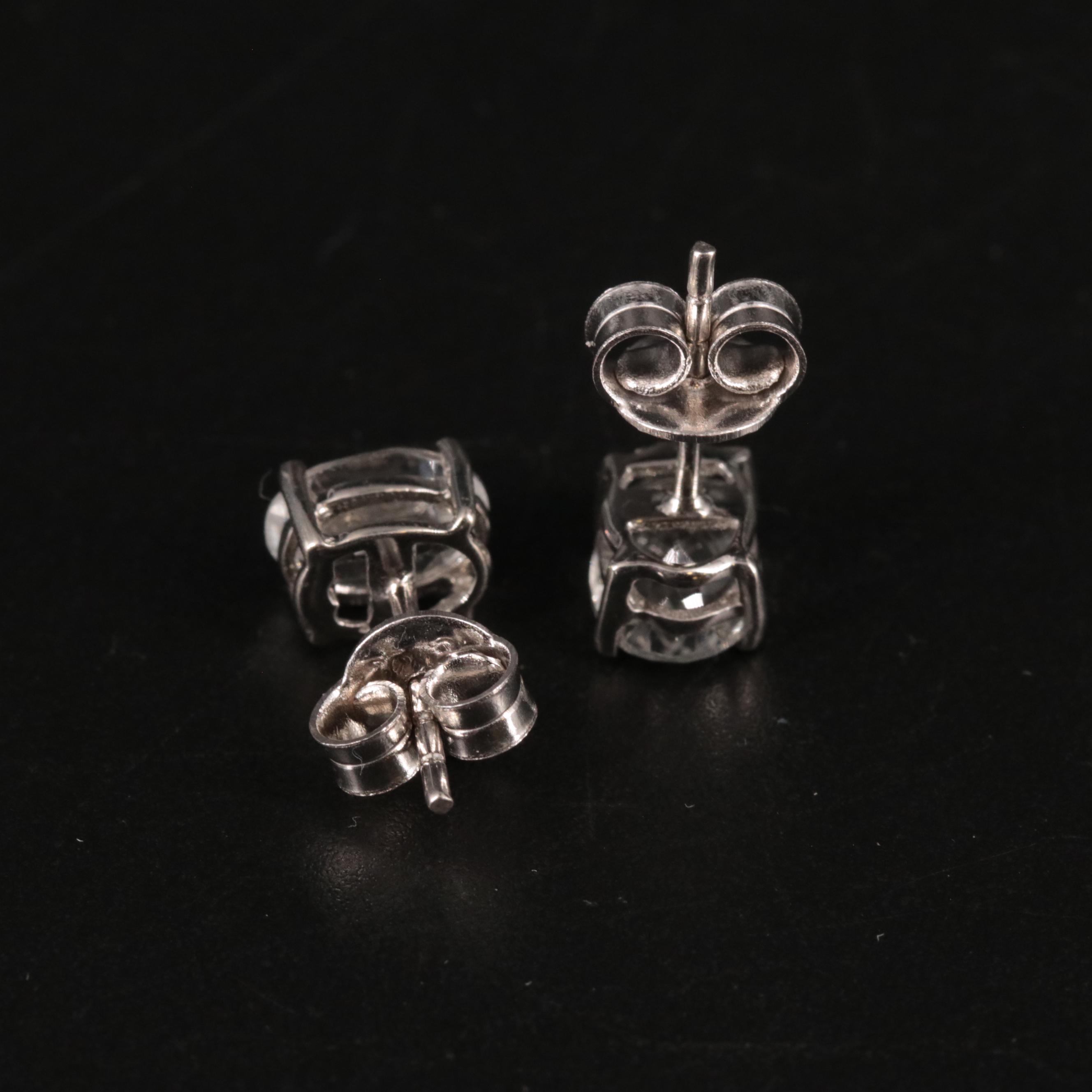 Sterling Silver Oval Stud Earrings