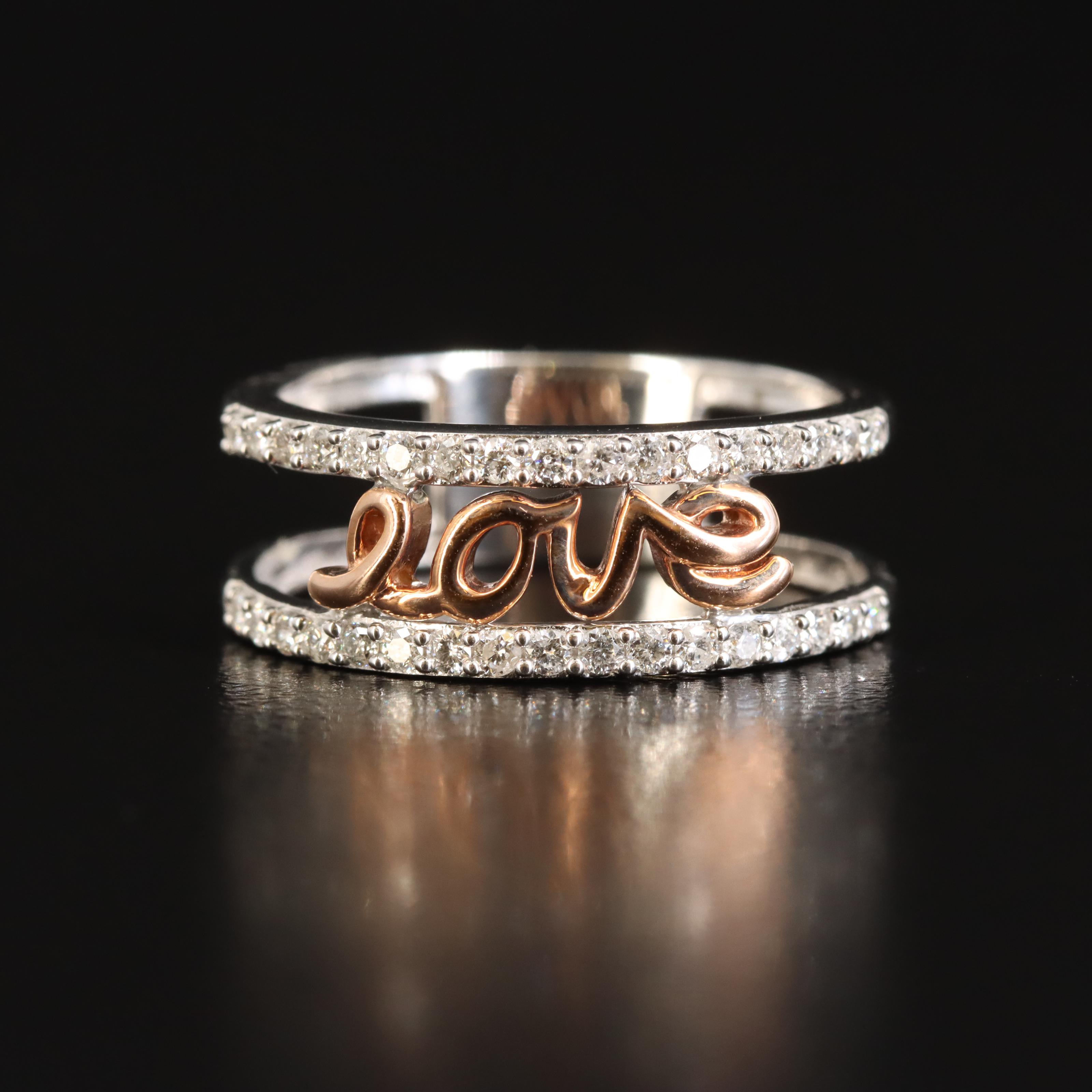 Sterling Diamond "Love" Band