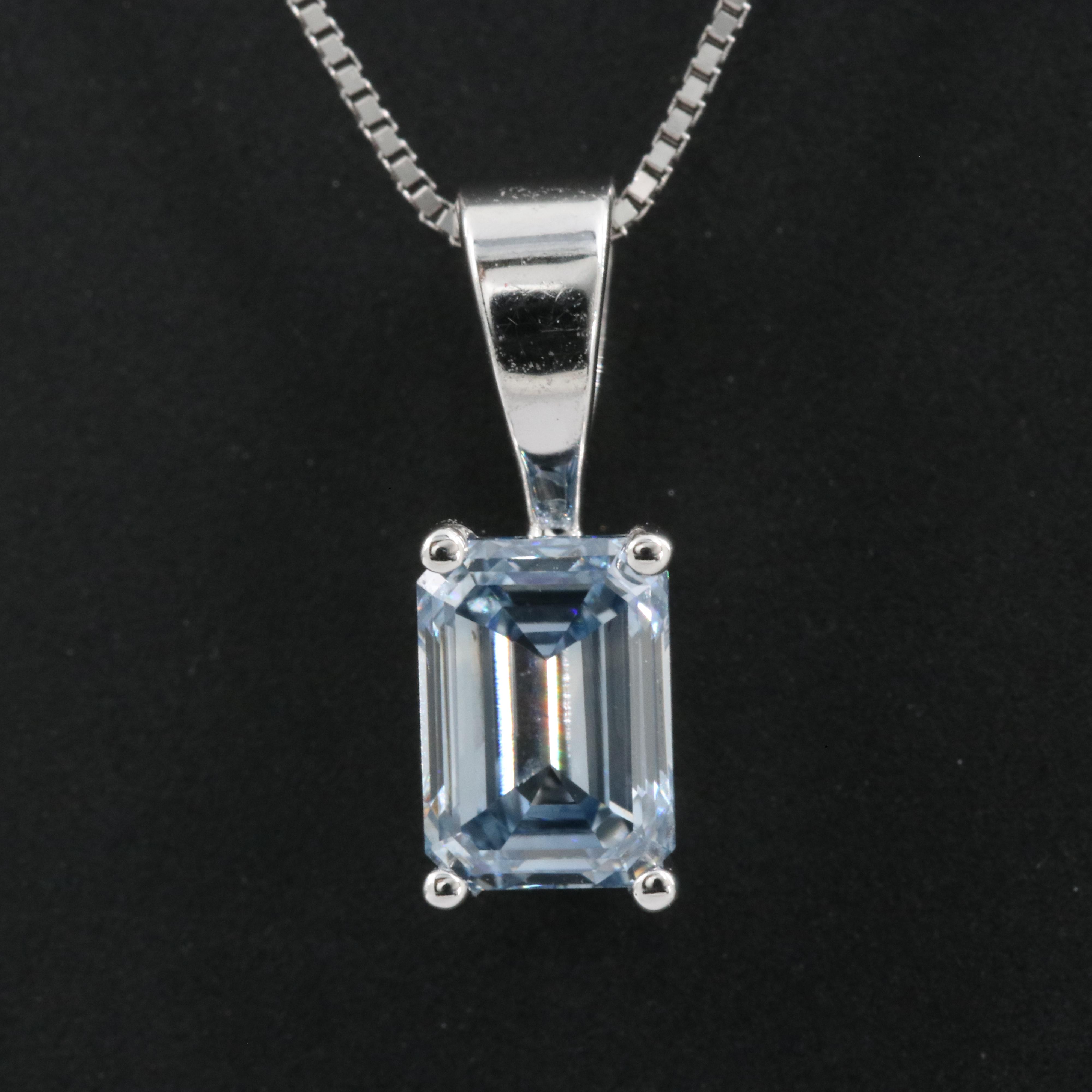 14K 0.75 CT Lab Grown Diamond Pendant Necklace