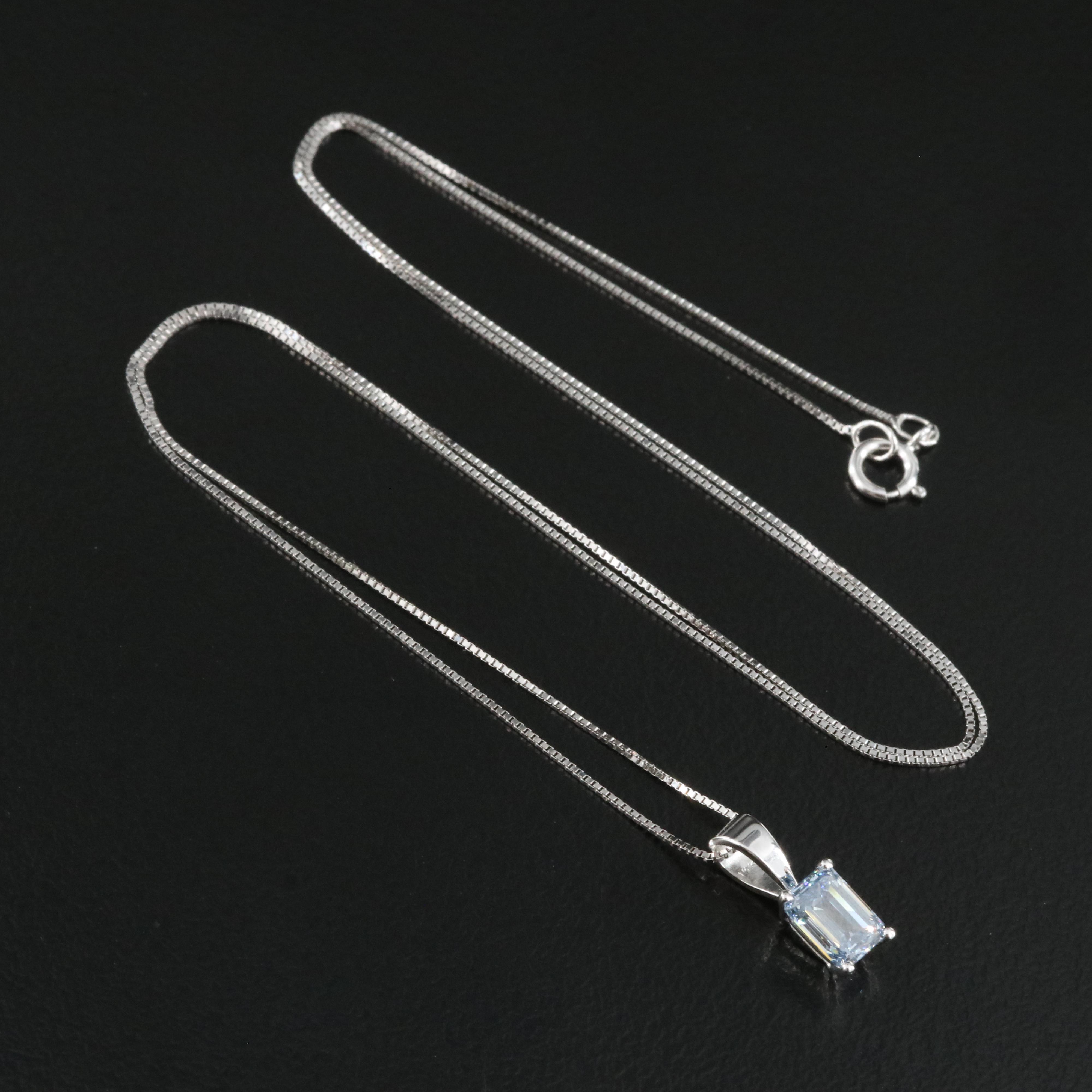 14K 0.75 CT Lab Grown Diamond Pendant Necklace