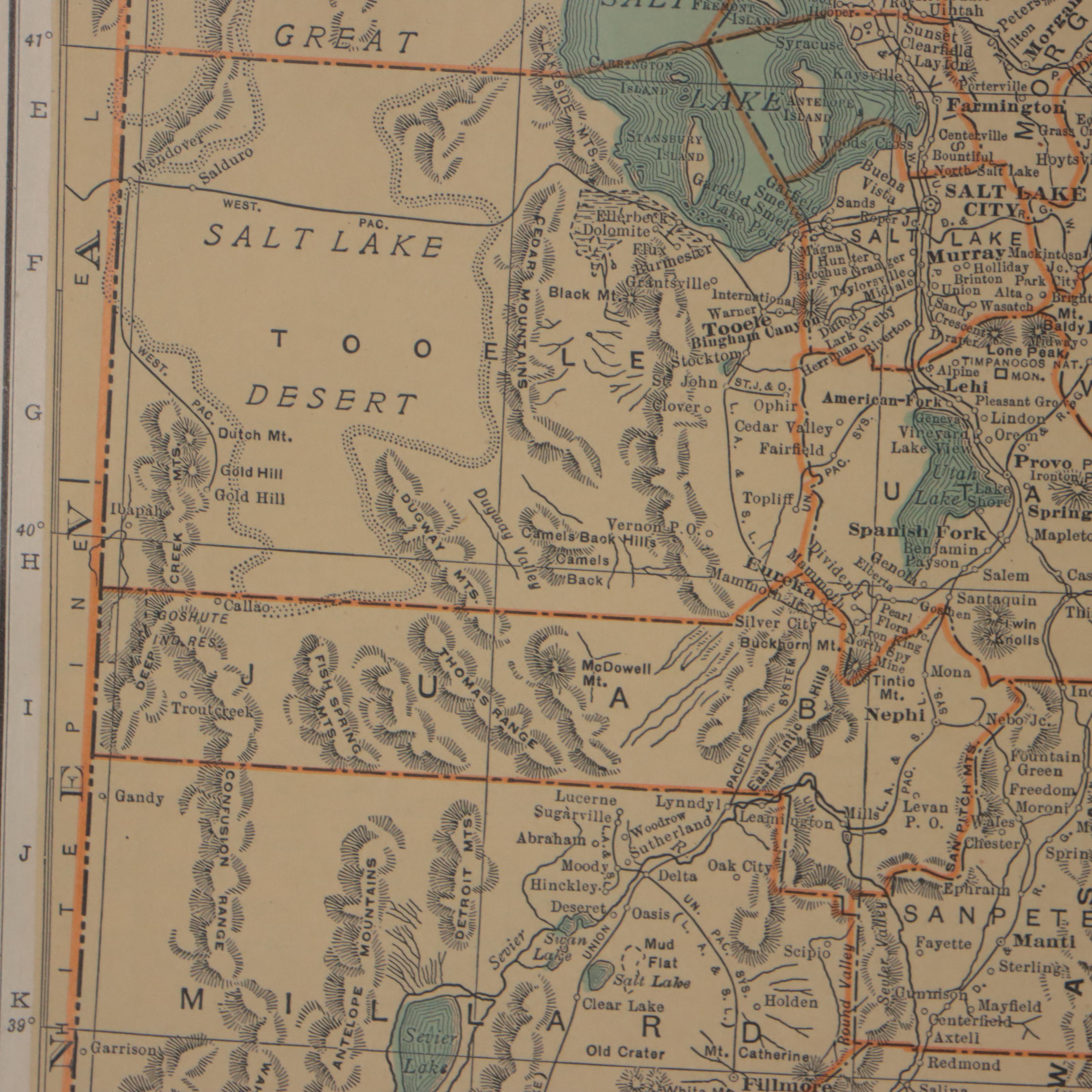 Rand McNally & Co. Wax Engraving Map of Utah, Circa 1898